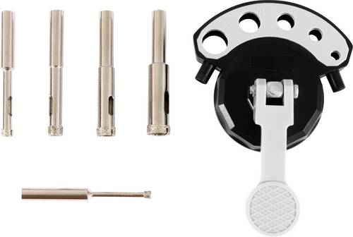 FRITZFURT 1191-3140 Diamantbohrer-Set 6teilig 5 mm, 6 mm, 8 mm, 10 mm, 12 mm Gesamtlänge 215 mm 1 S