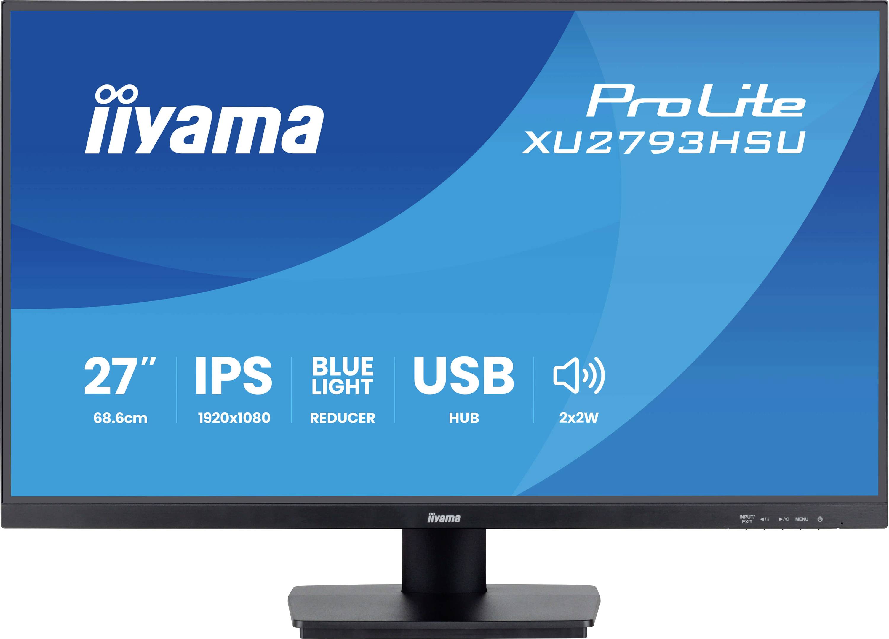 Iiyama XU2793HSU-B7 LED-Monitor EEK E (A - G) 68.6cm (27 Zoll) 1920 x 1080 Pixel 16:9 1 ms IPS LED
