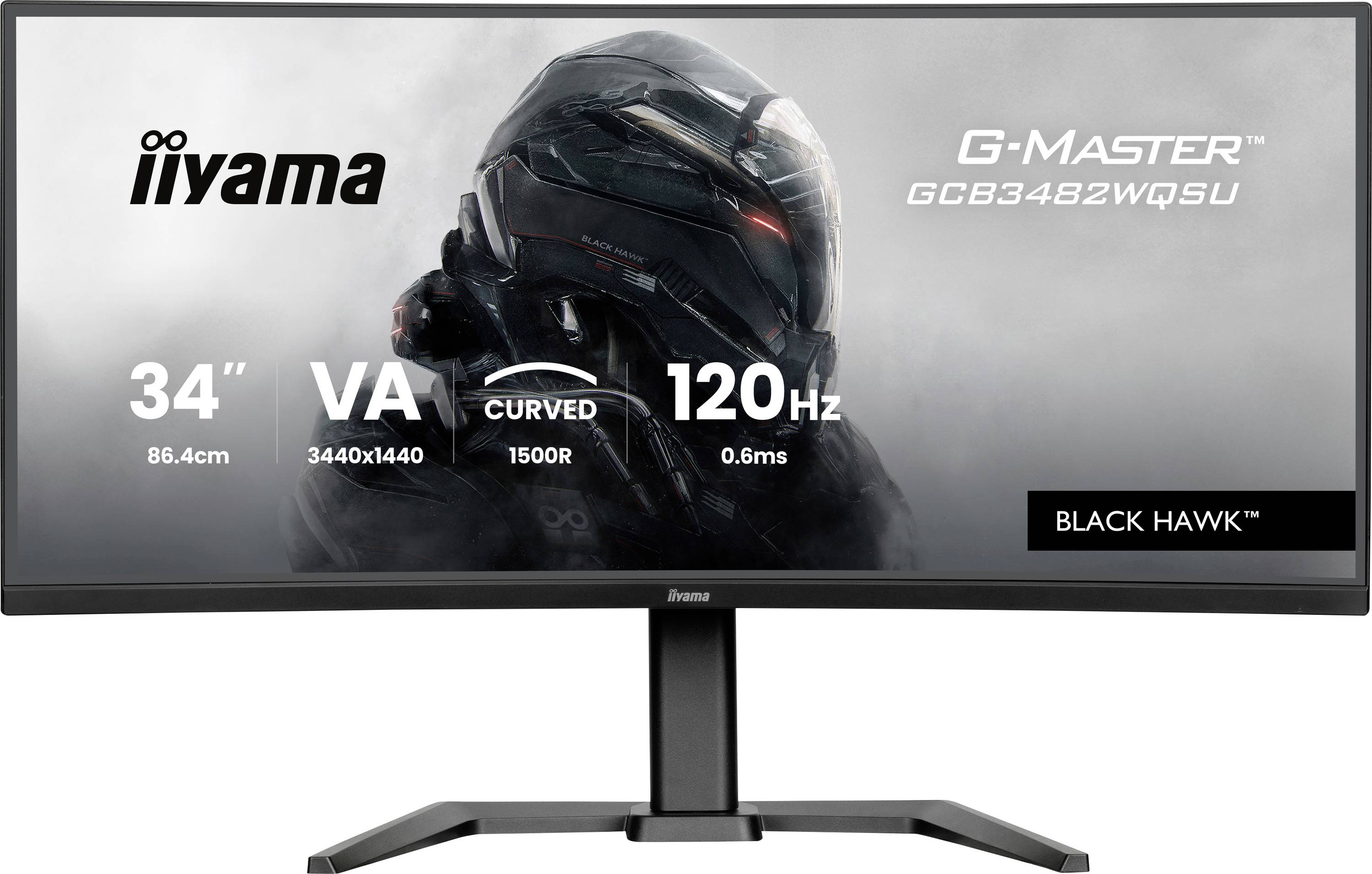 Iiyama GCB3482WQSU-B1 LED-Monitor EEK E (A - G) 86.4cm (34 Zoll) 3440 x 1440 Pixel 21:9 0.6 ms VA LED