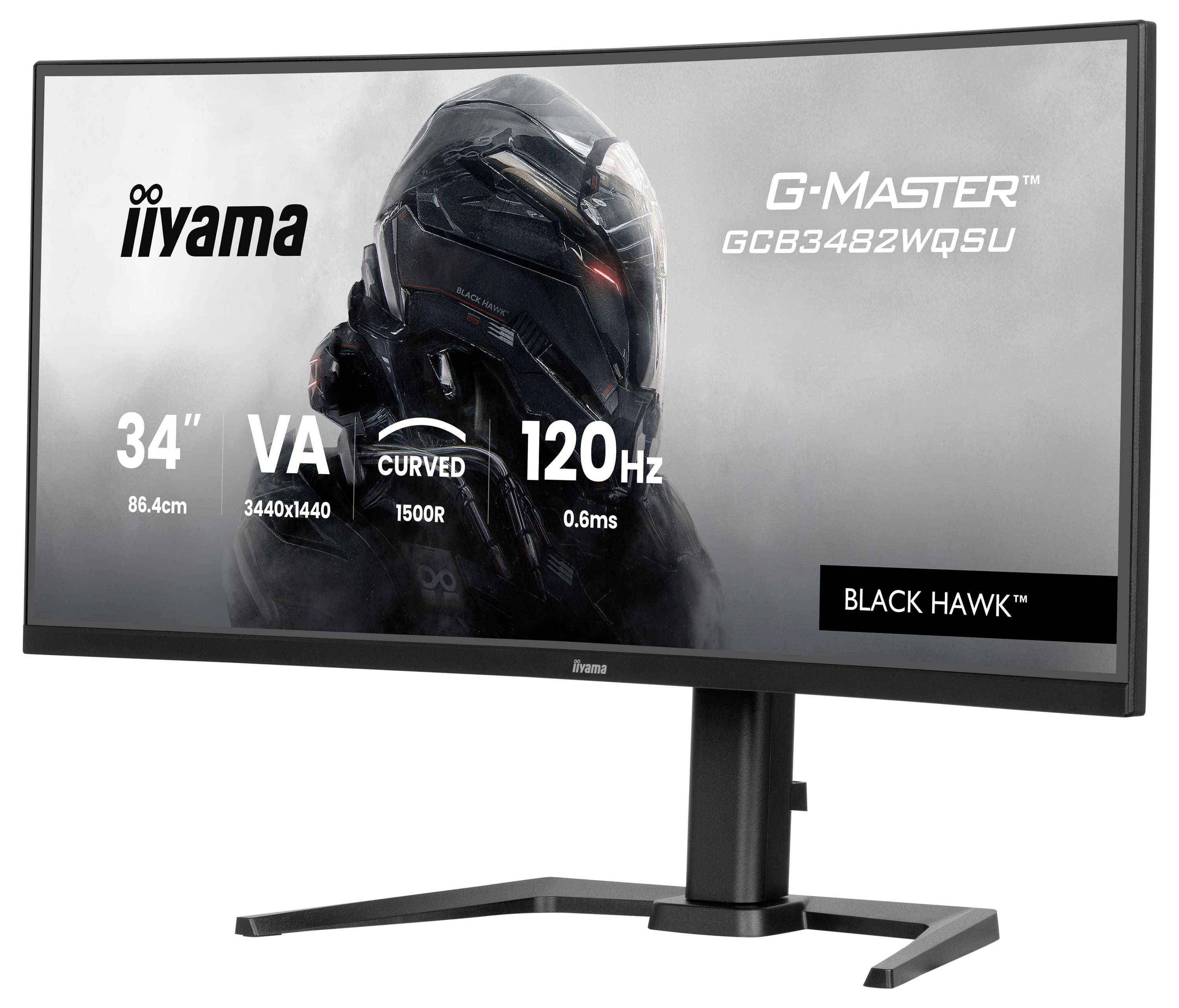 Iiyama GCB3482WQSU-B1 LED-Monitor EEK E (A - G) 86.4cm (34 Zoll) 3440 x 1440 Pixel 21:9 0.6 ms VA LED