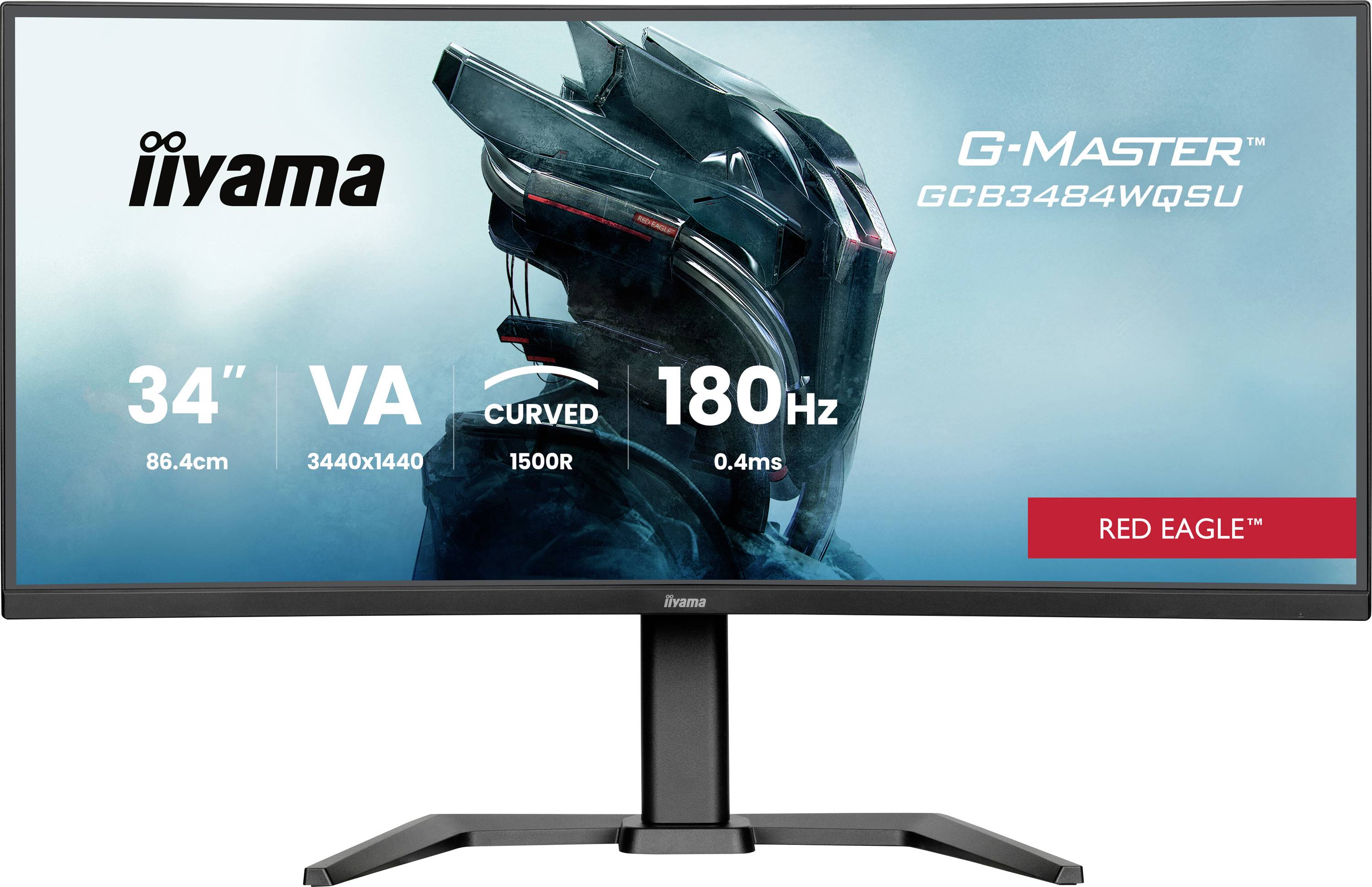 Iiyama GCB3484WQSU-B1 LED-Monitor EEK F (A - G) 86.4 cm (34 Zoll) 3440 x 1440 Pixel 21:9 0.4 ms VA LED