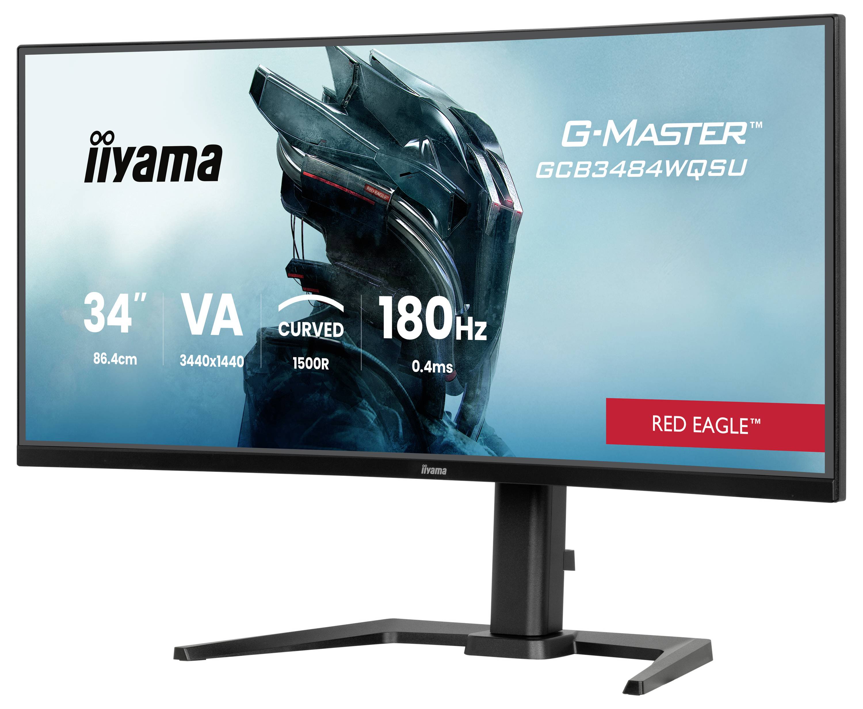 Iiyama GCB3484WQSU-B1 LED-Monitor EEK F (A - G) 86.4 cm (34 Zoll) 3440 x 1440 Pixel 21:9 0.4 ms VA LED