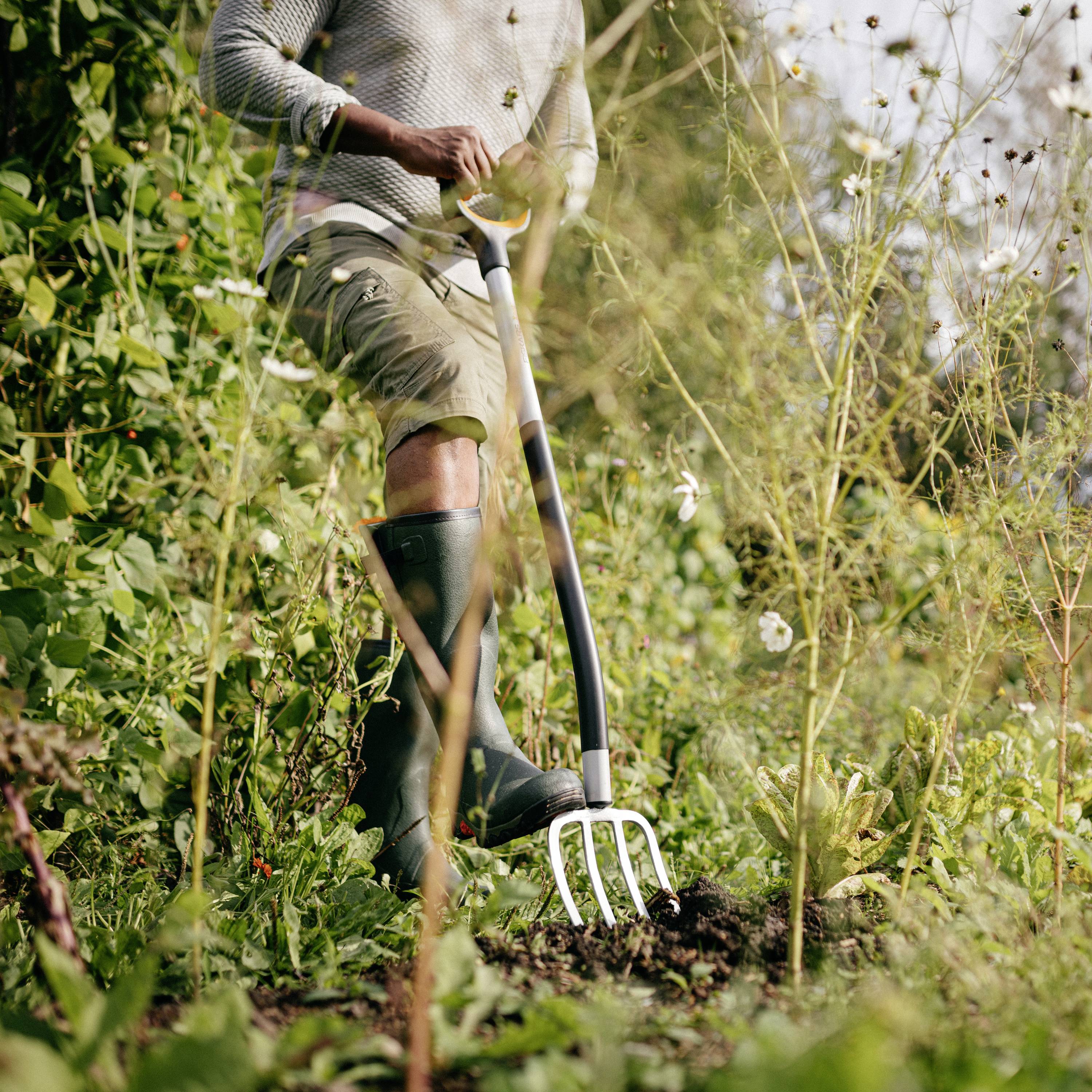 Fiskars 1070716 Spatengabel Arbeitsbreite 185mm D-Griff