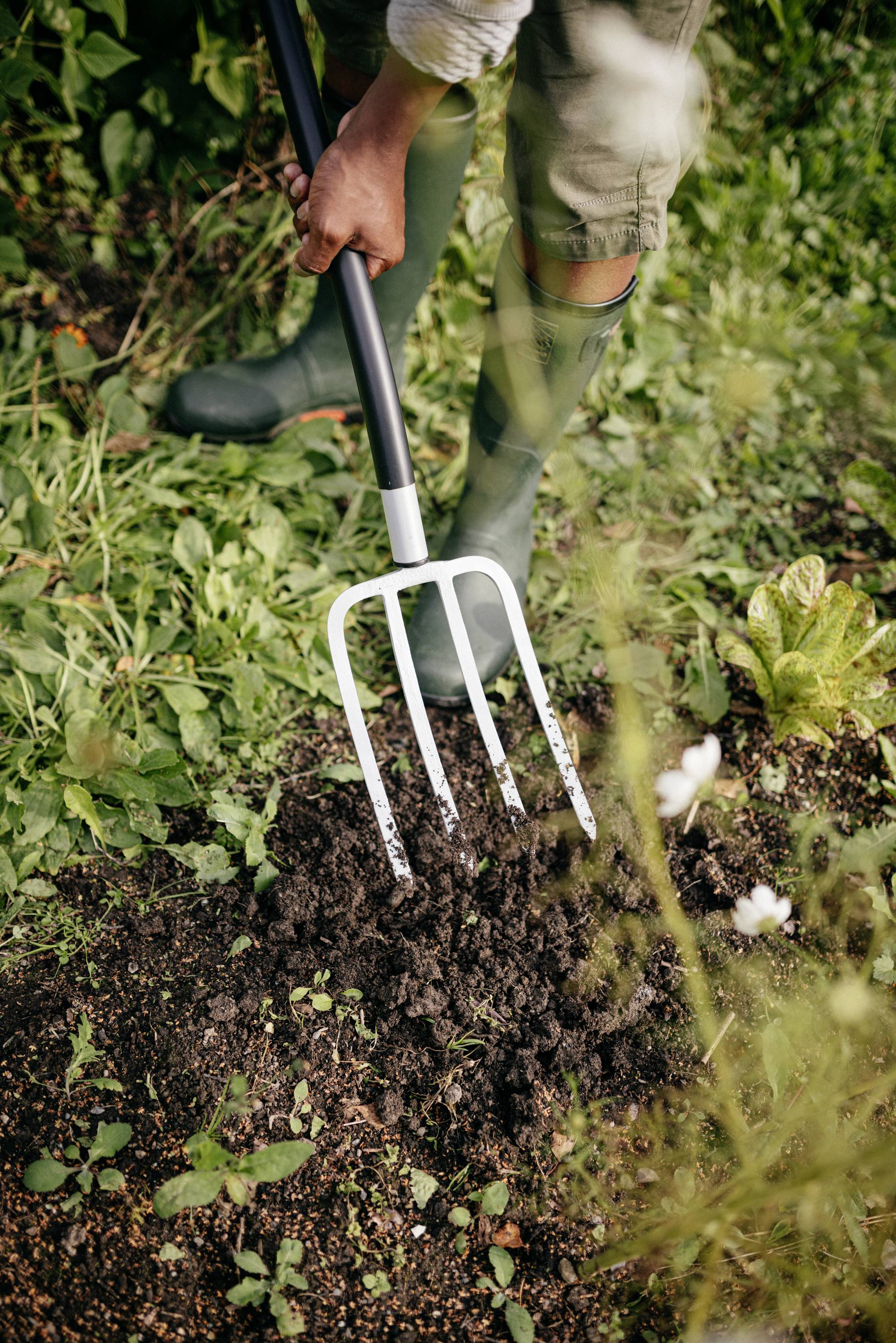 Fiskars 1070716 Spatengabel Arbeitsbreite 185mm D-Griff