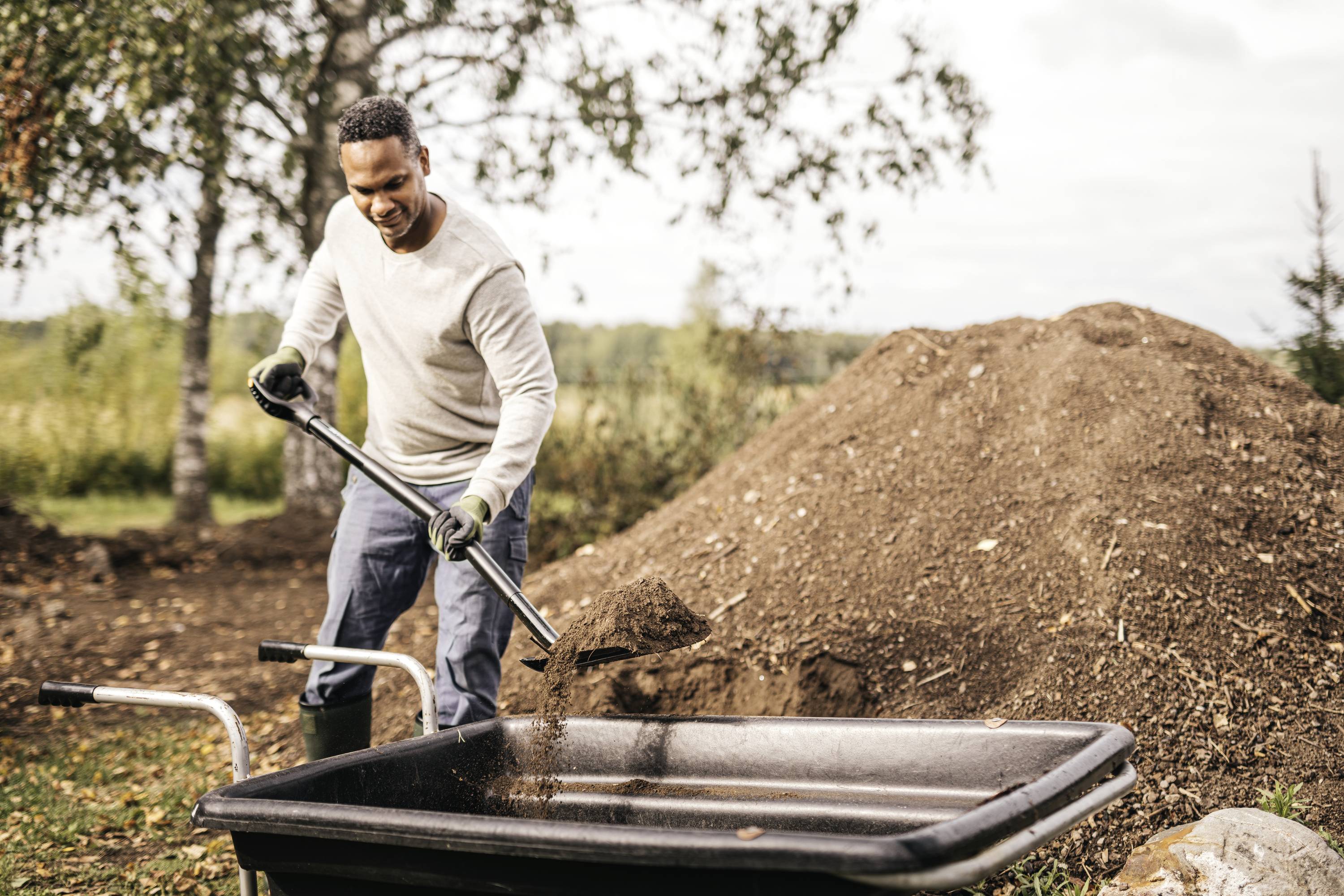 Fiskars 1066711 Schaufel Arbeitsbreite 230mm D-Griff