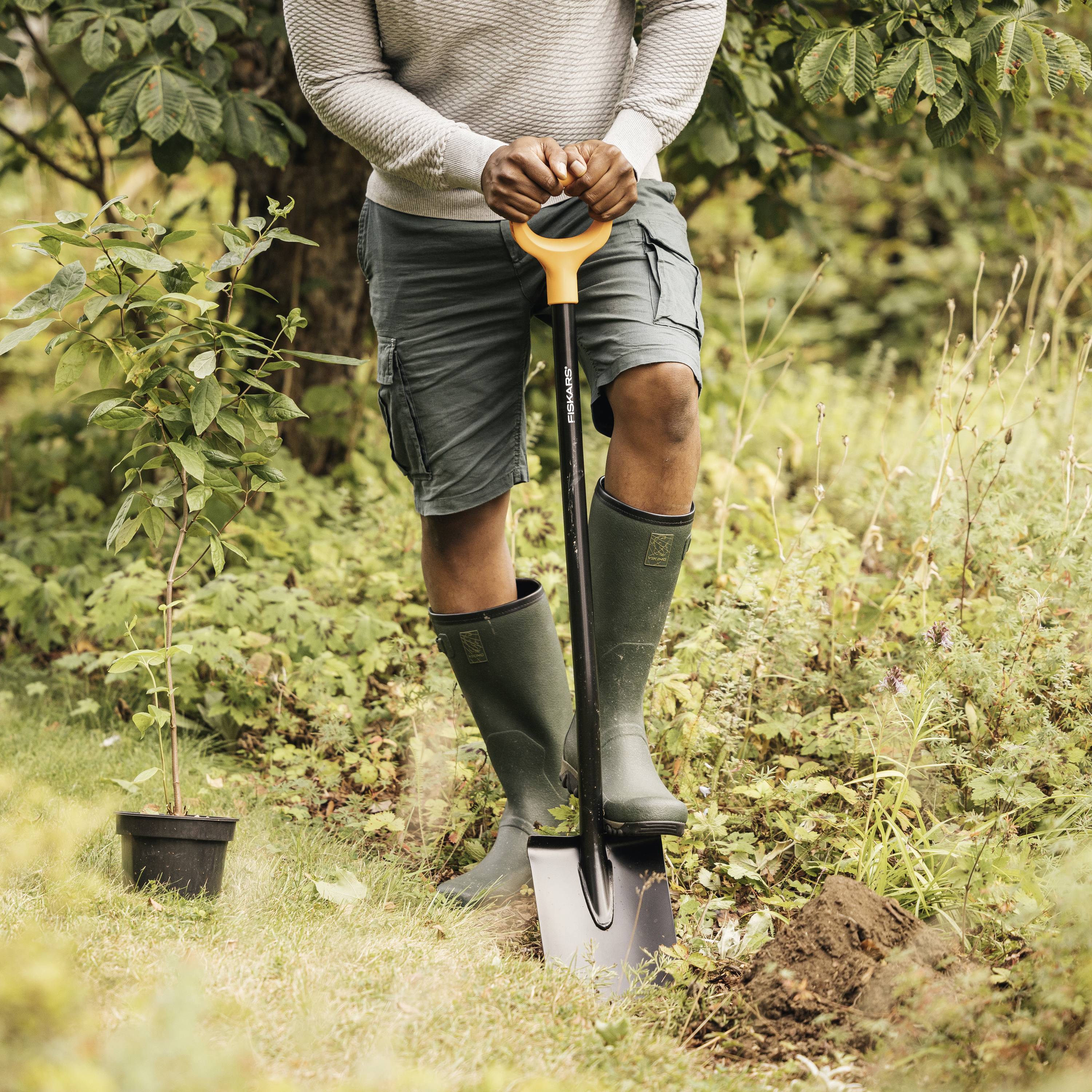 Fiskars 1066716 Spaten Arbeitsbreite 180mm D-Griff