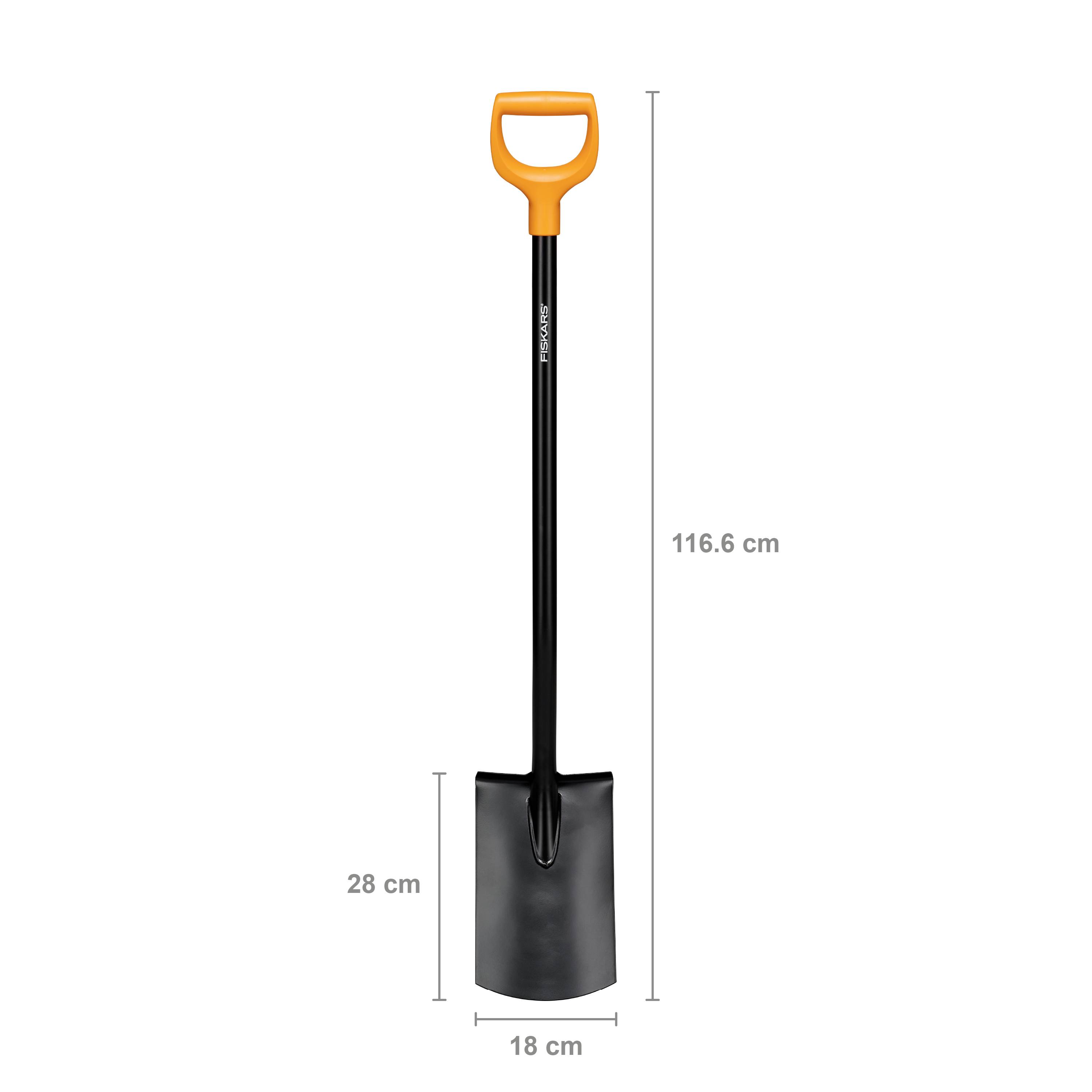 Fiskars 1066717 Spaten Arbeitsbreite 180mm D-Griff