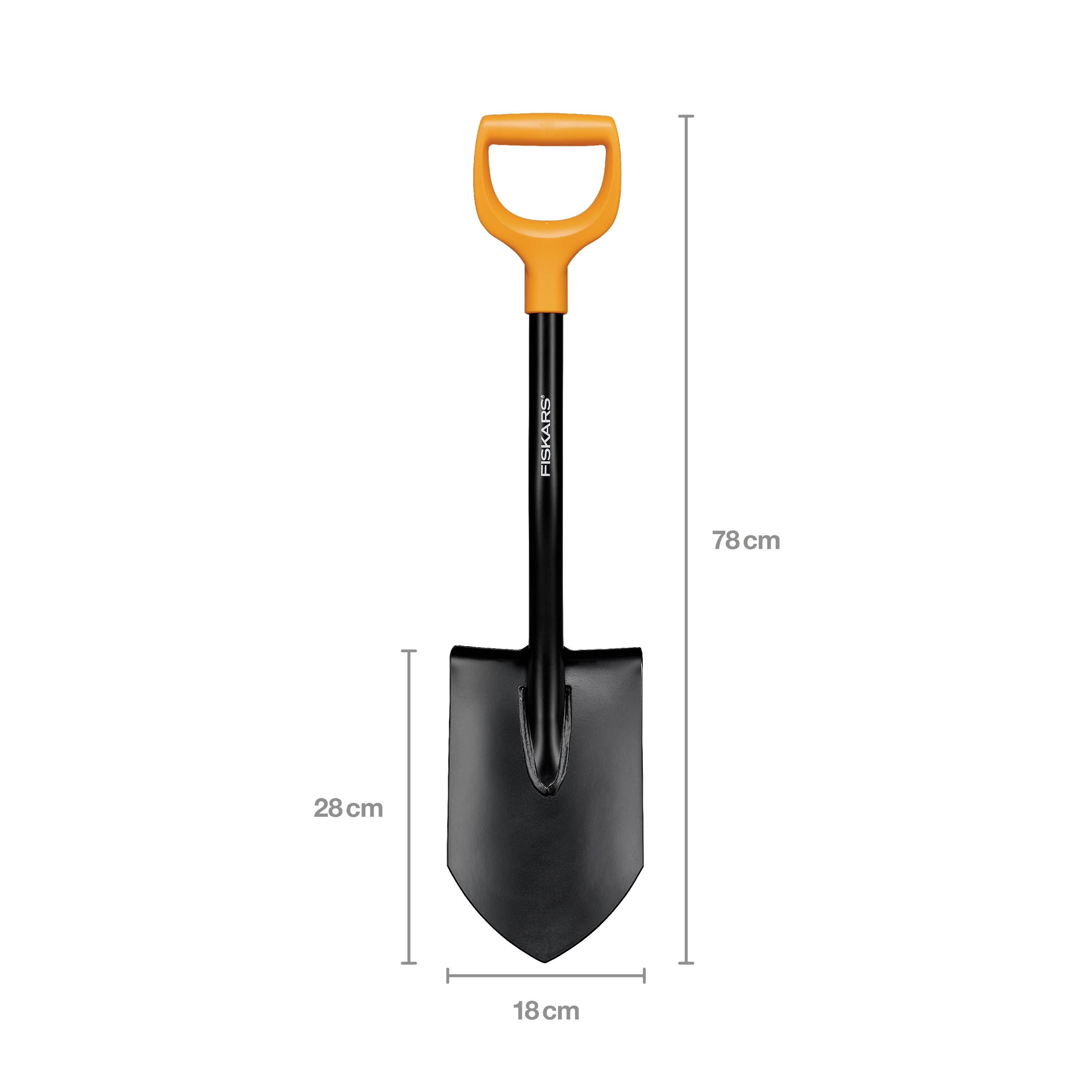 Fiskars 1066715 Spaten Arbeitsbreite 180 mm D-Griff