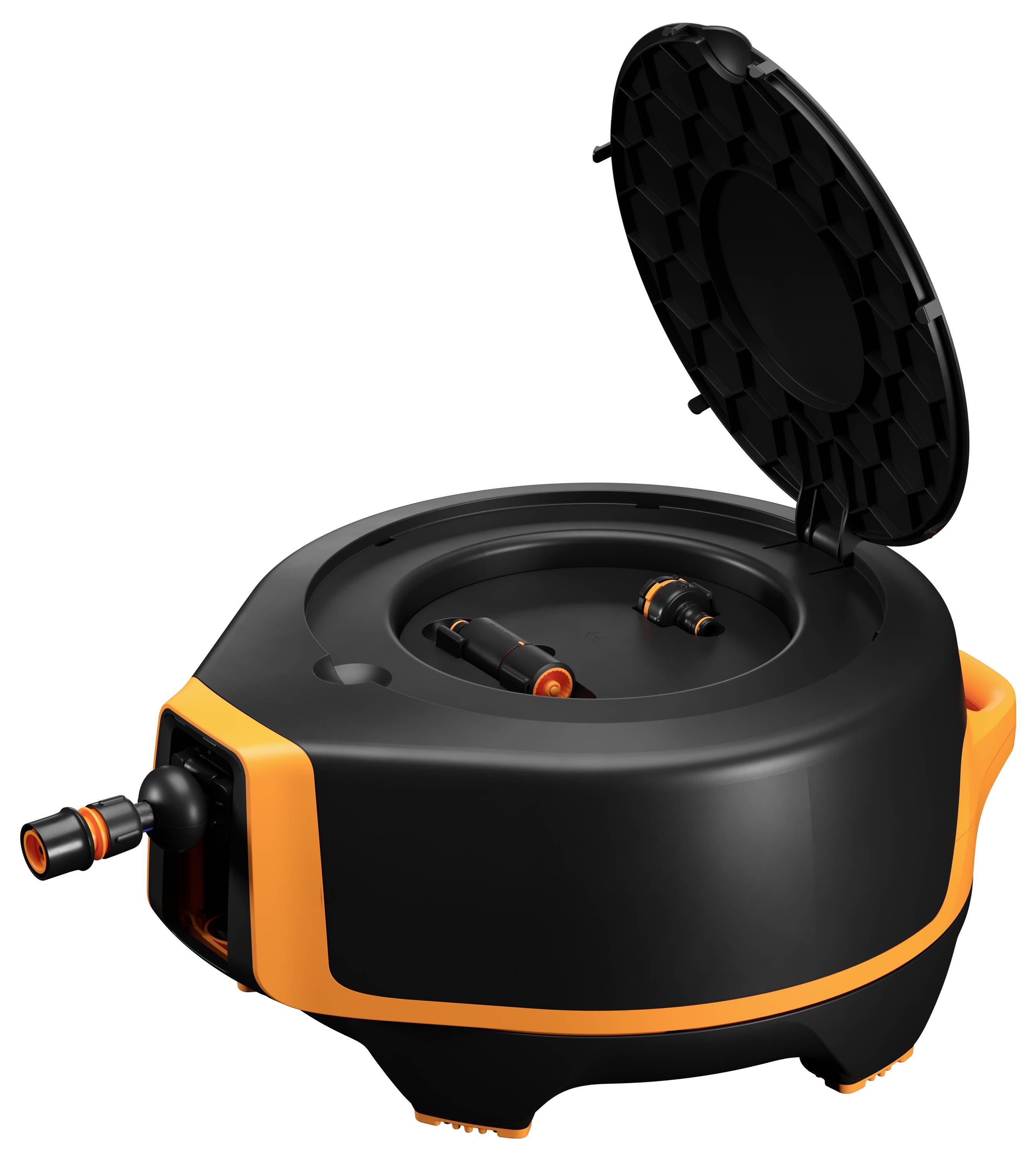 Fiskars 1067549 X-Series™ Waterwheel XL Schlauchtrommel 13mm 25m 1/2 Zoll 1 St. Schwarz, Orange