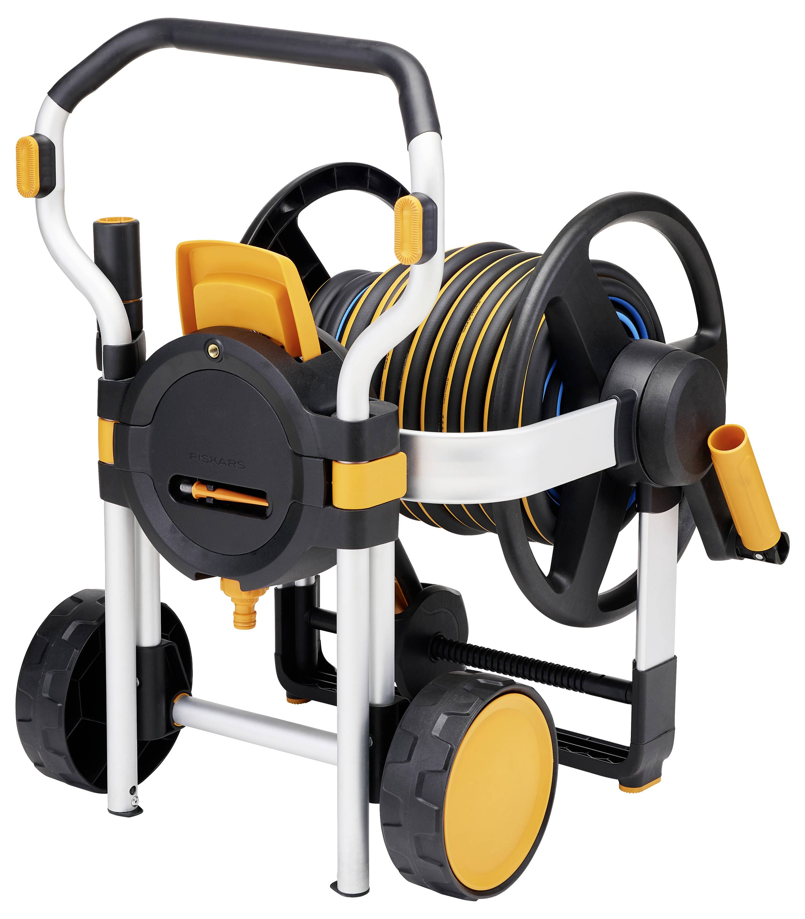 Fiskars 1062256 Waterwheel XL Schlauchwagen 13mm 20m 1/2 Zoll 1 St. Schwarz, Orange