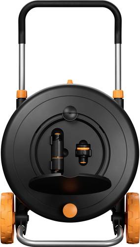 Fiskars 1071639 Comfort Waterwheel Schlauchwagen 13mm 21.5m 1/2 Zoll 1 St. Schwarz, Orange