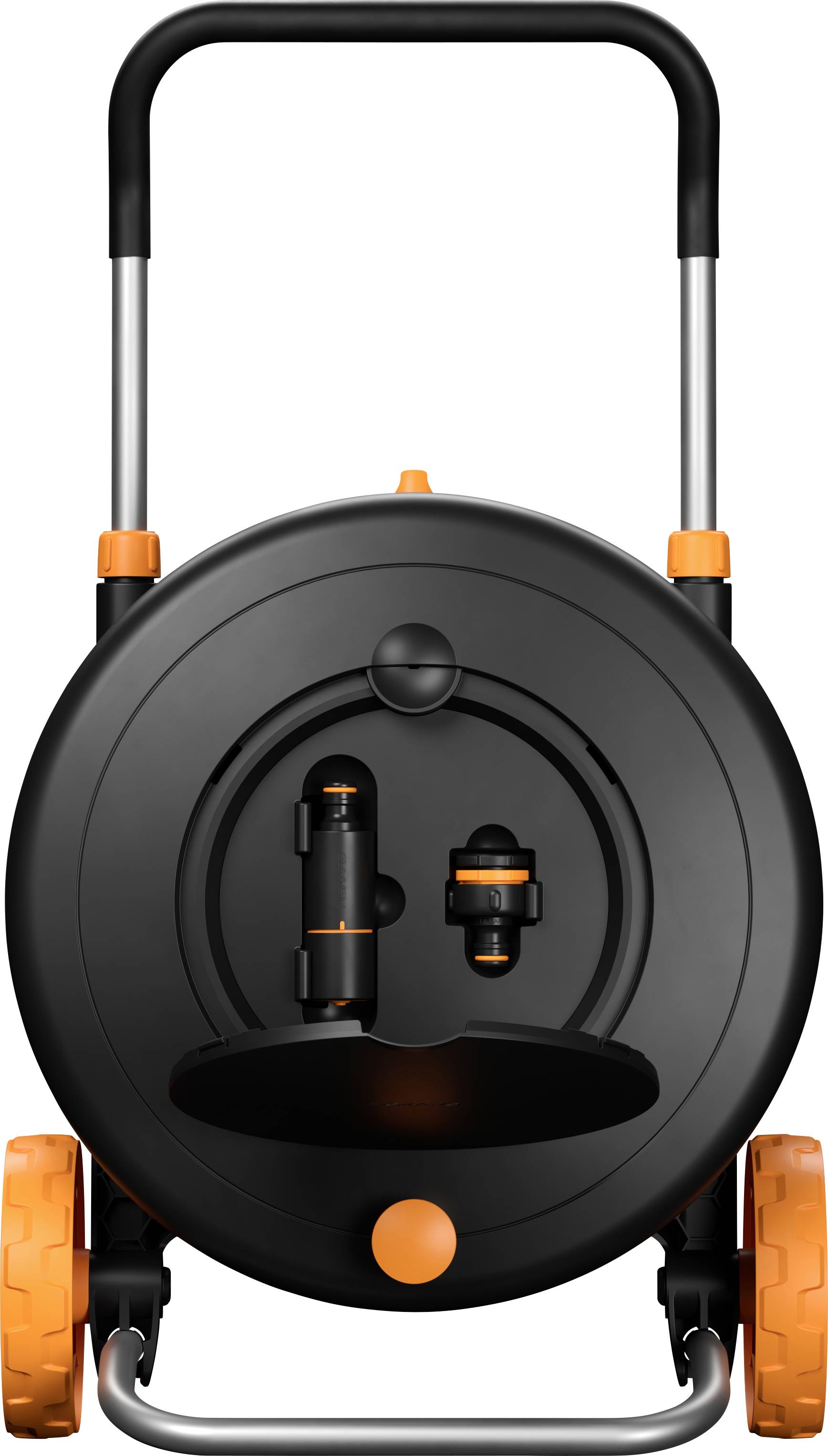 Fiskars 1071639 Comfort Waterwheel Schlauchwagen 13mm 21.5m 1/2 Zoll 1 St. Schwarz, Orange