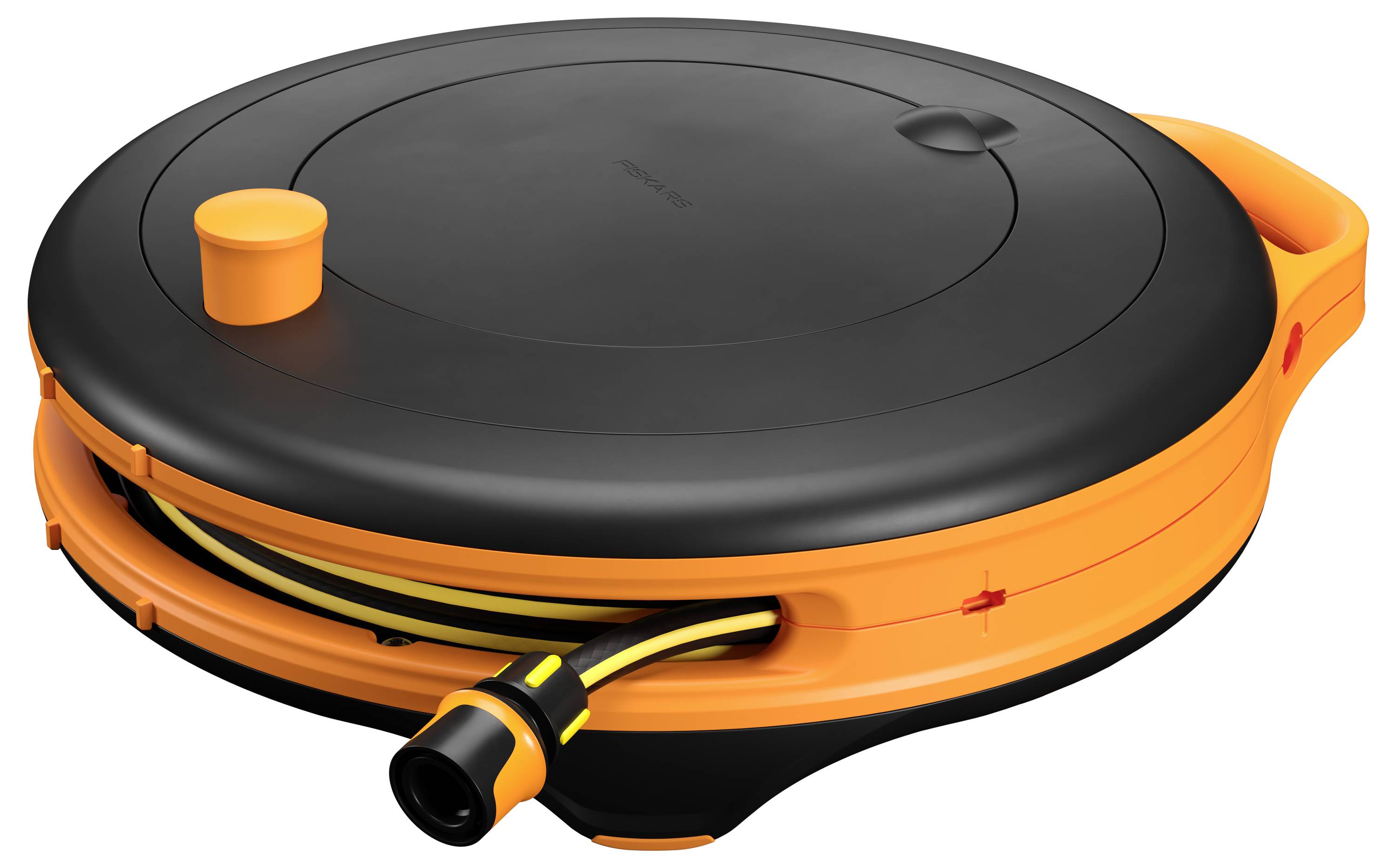 Fiskars 1071660 Comfort Waterwheel Schlauchtrommel 9mm 15m 3/8 Zoll 1 St. Schwarz, Orange