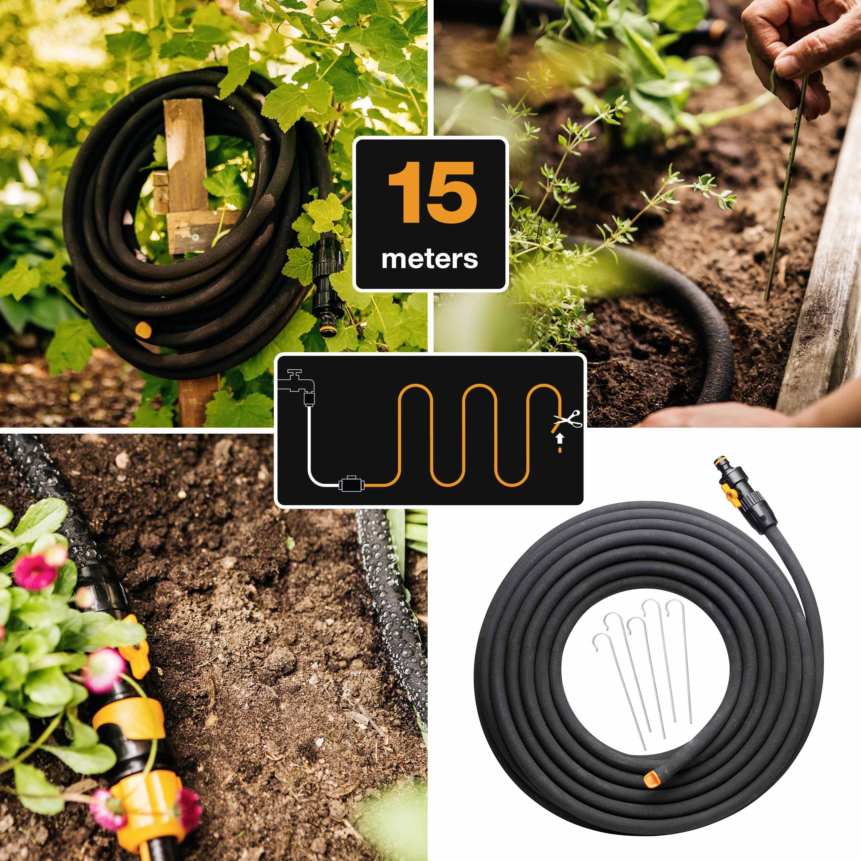 Fiskars Tropfschlauch 13 mm (1/2") - 15 mm (5/8") Schlauchlänge: 15 m 1025935