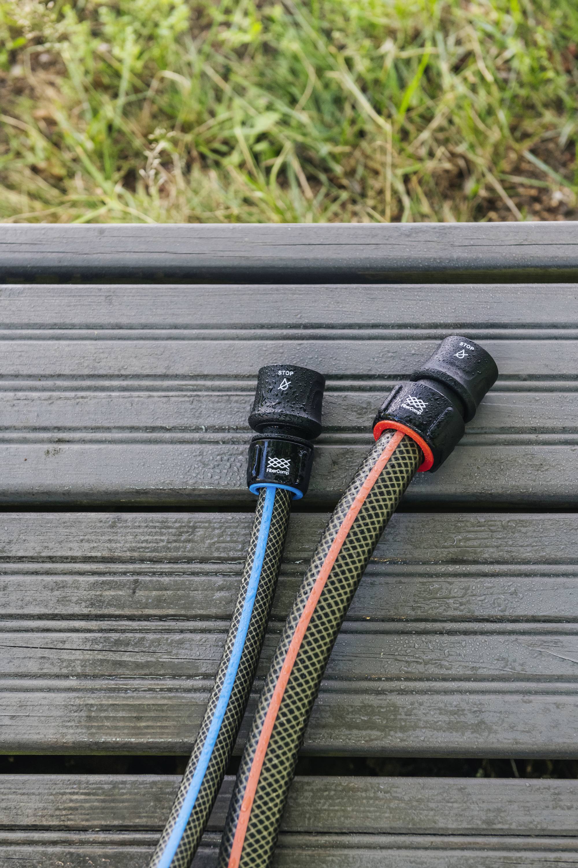 Fiskars 1054789 FiberComp Schlauchanschluss 13 mm (1/2") - 15 mm (5/8") Wasserstop