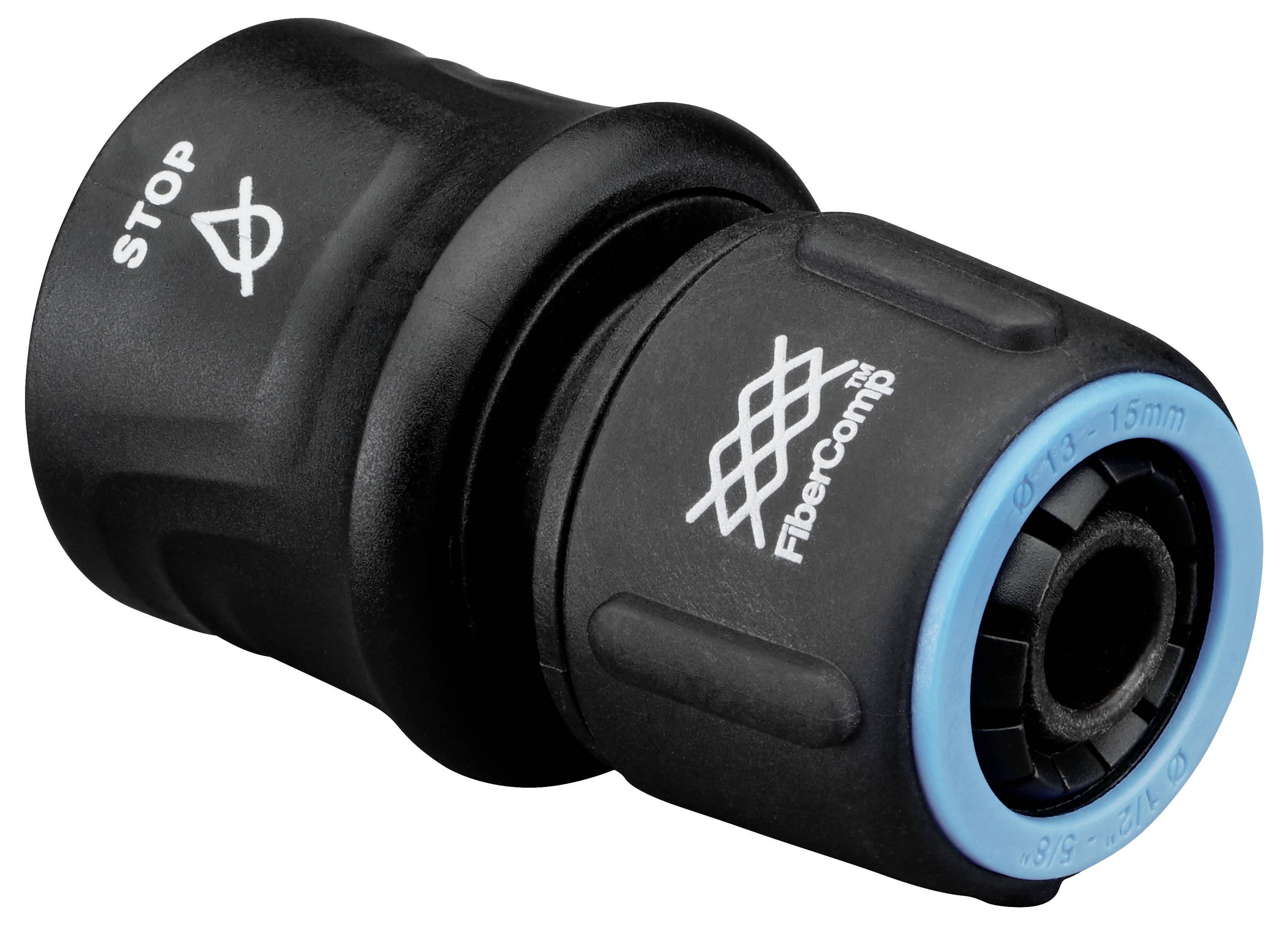 Fiskars 1054789 FiberComp Schlauchanschluss 13mm (1/2") - 15mm (5/8") Wasserstop