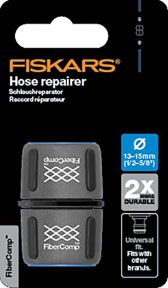 Fiskars 1054784 FiberComp Schlauch-Verbindungsstück 13mm (1/2") - 15mm (5/8")