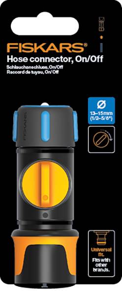 Fiskars 1027086 Schlauchanschluss 13mm (1/2") - 15mm (5/8") mit Regulierventil