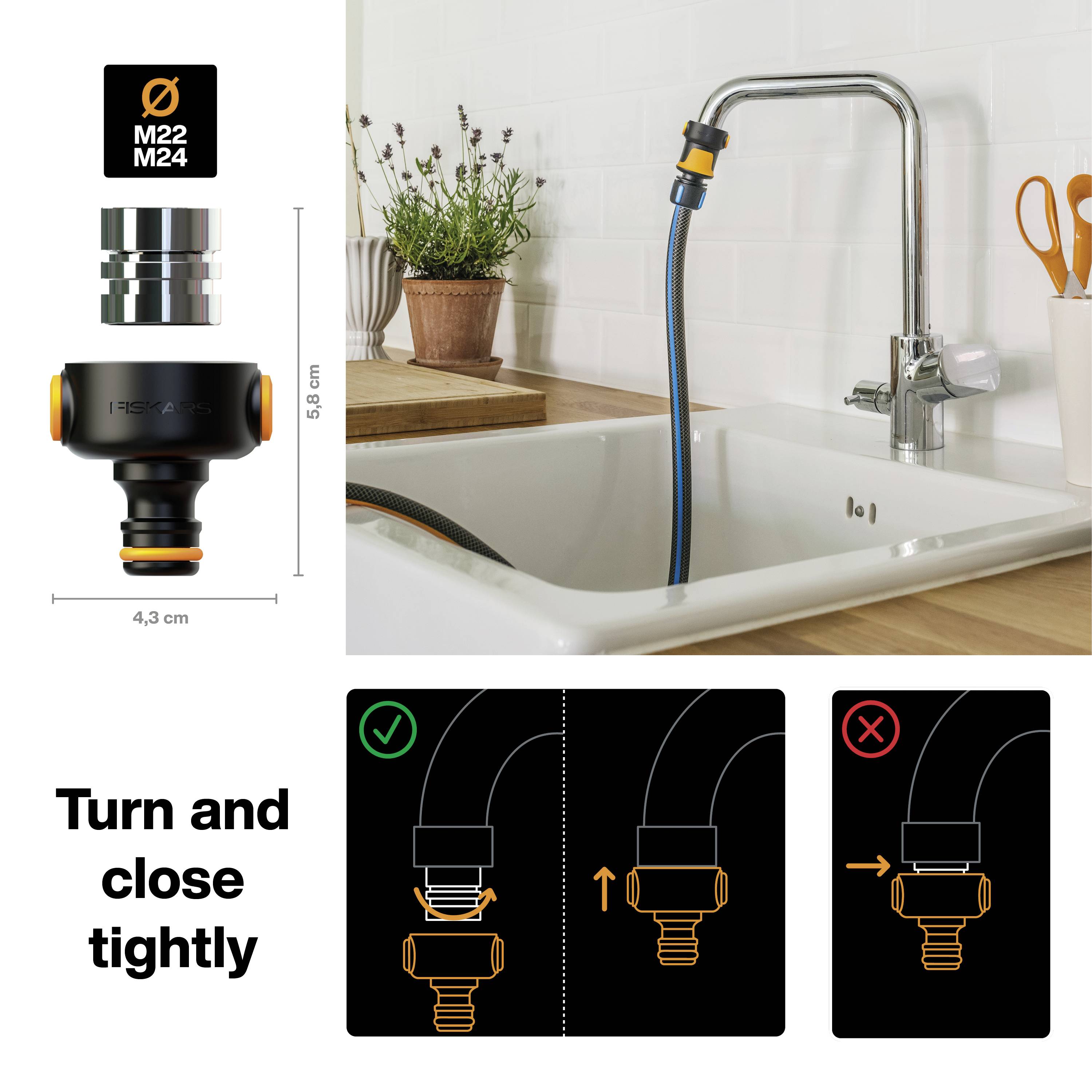 Fiskars 1027062 Hahnanschluss