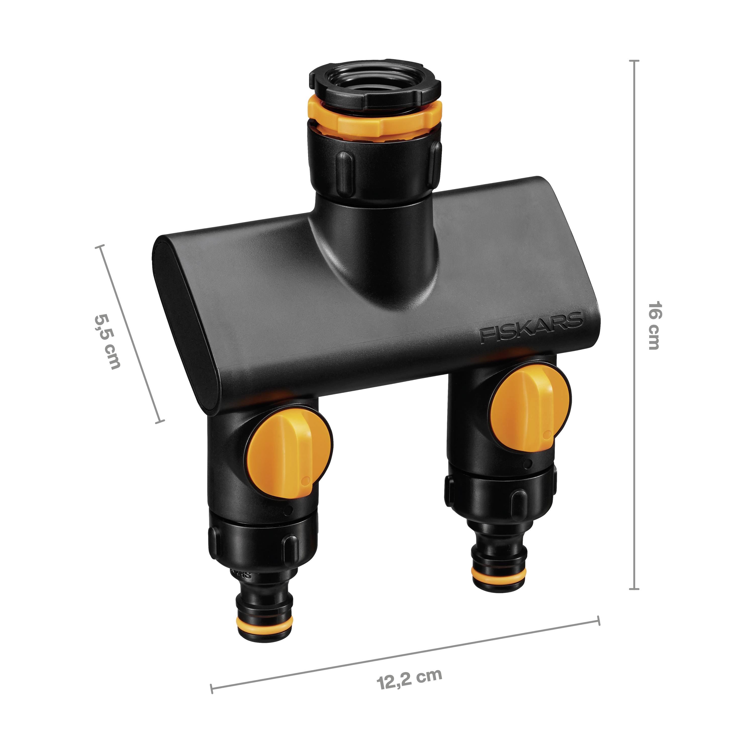 Fiskars 1070577 Comfort 2-Wege-Verteiler mit Regulierventil