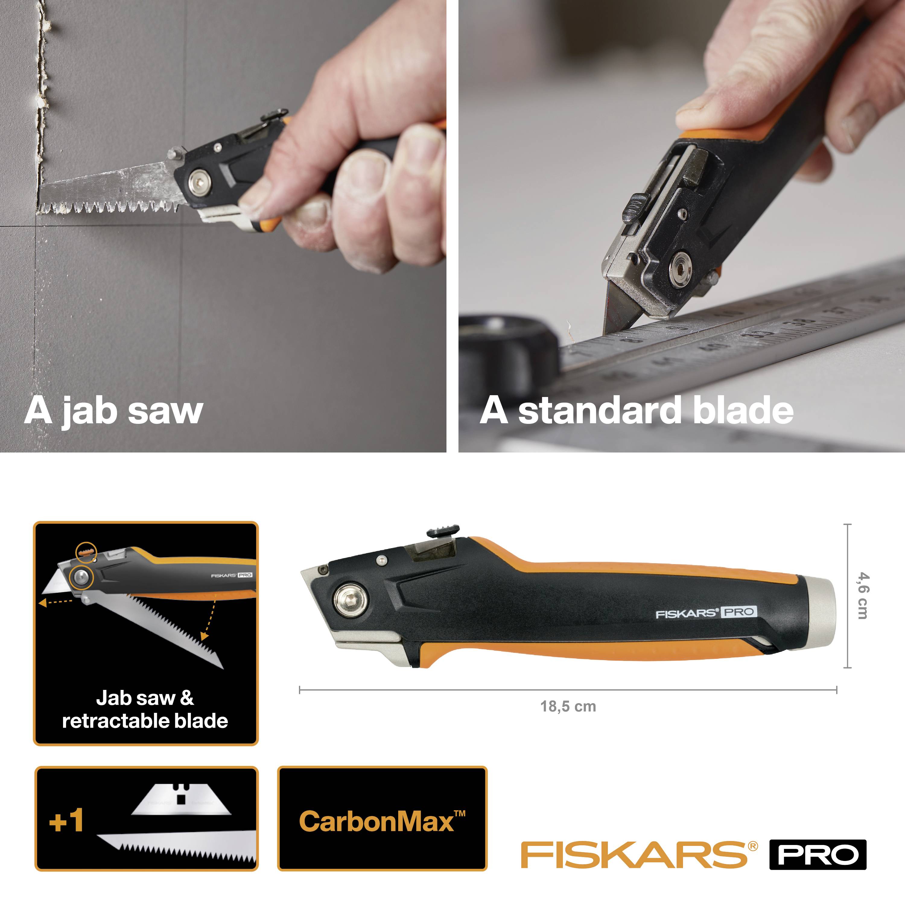 Fiskars 1027226 CarbonMax™ Universal-Trockenbaumesser 1St.