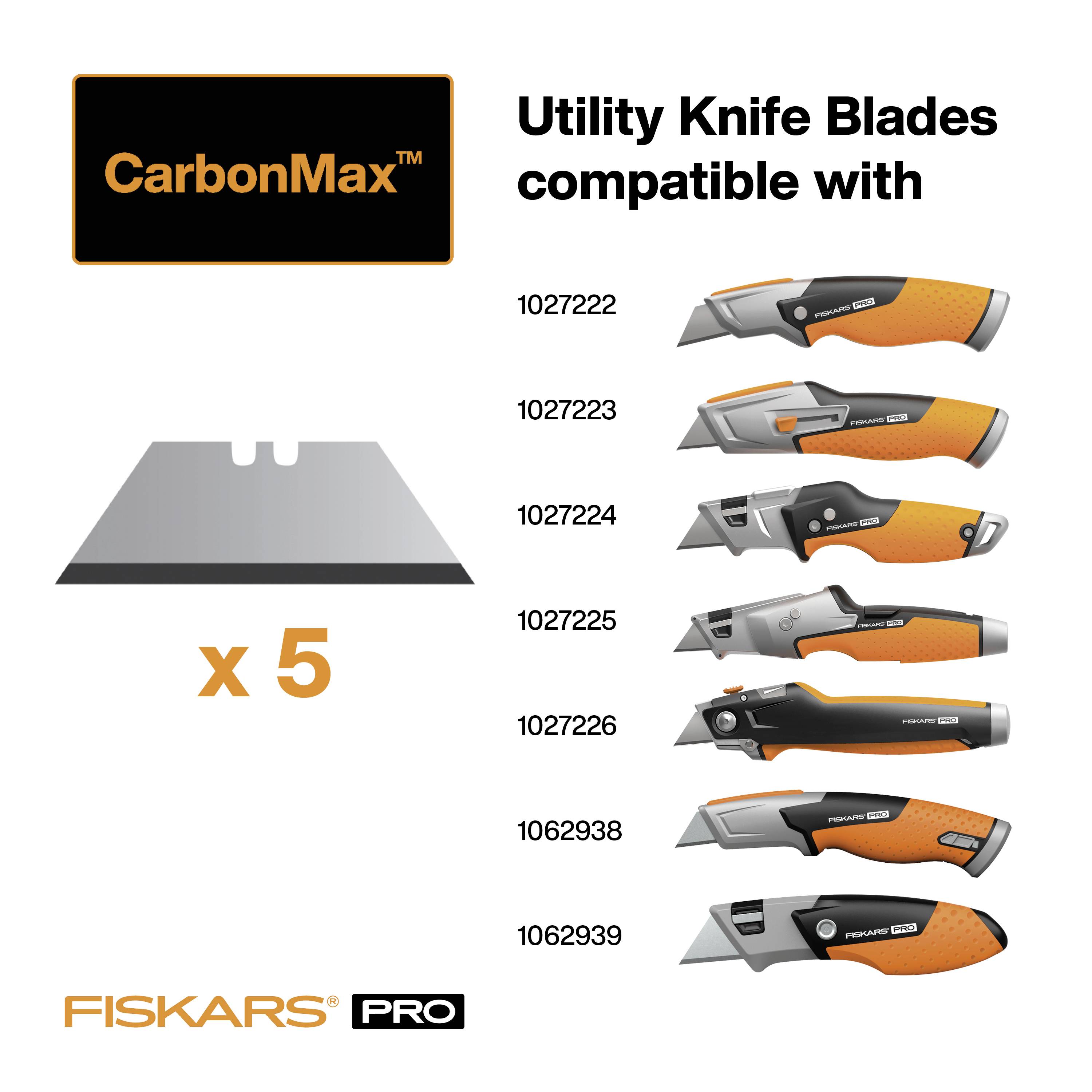 Fiskars 1027229 CarbonMax™ Universalmesserklingen 5 St.