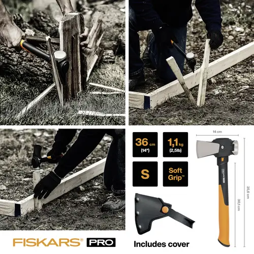 Fiskars 1062936 Bauaxt 360mm 1100g Fiskars 1062936 Bauaxt 360mm 1100g