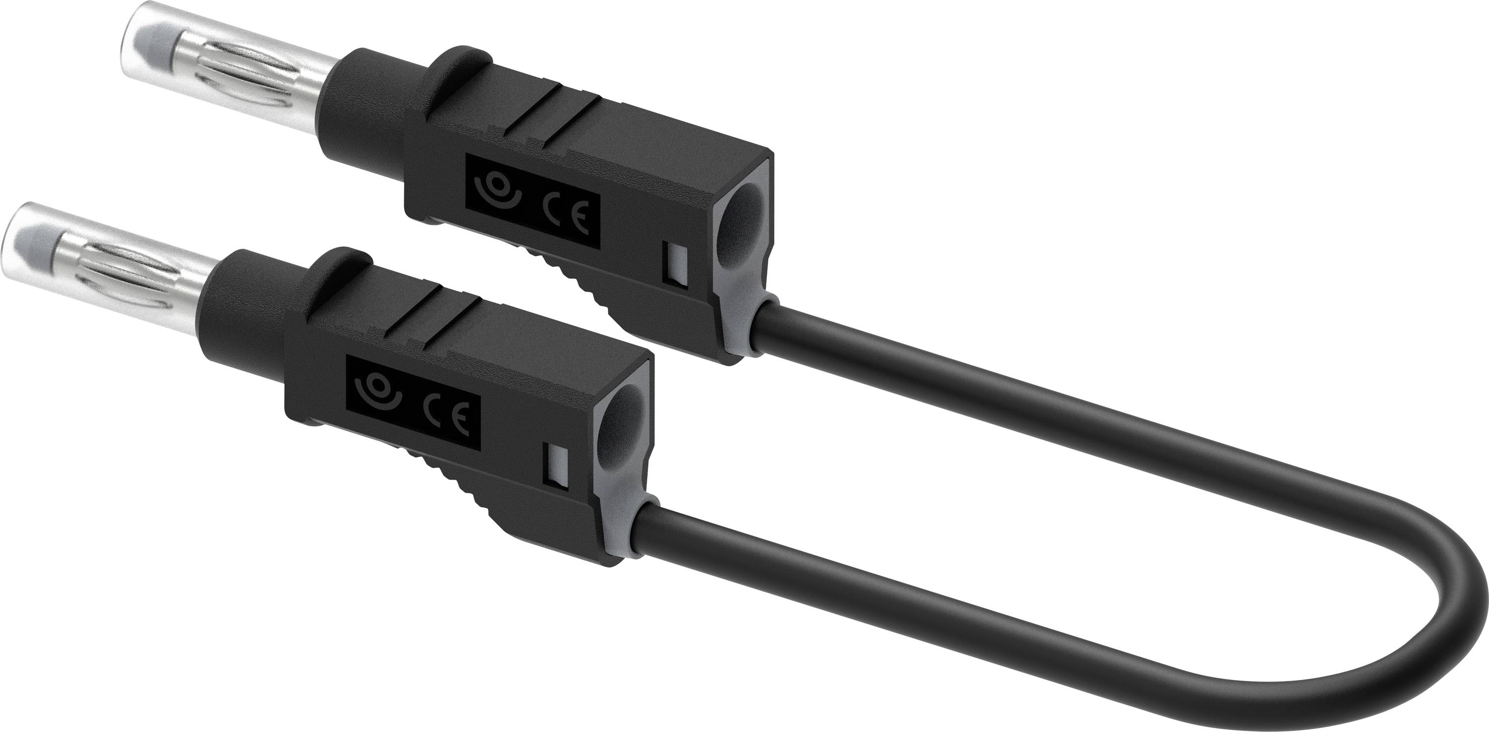Electro PJP 2214/600V-CD1-50N Messleitung Bananenstecker 50cm Schwarz 1St.