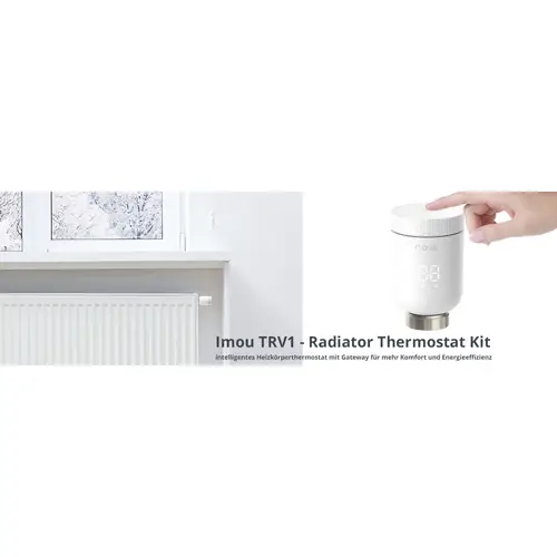 IMOU KIT-TRV1-EU-2 TRV1 Smart Radiator Thermostat Kit Funk-Heizungssteuerung-Set Heizkörperventil Digitales Thermostat 1St. IMOU KIT-TRV1-EU-2 TRV1 Smart Radiator Thermostat Kit Funk-Heizungssteuerung-Set Heizkörperventil Digitales Thermostat 1St.