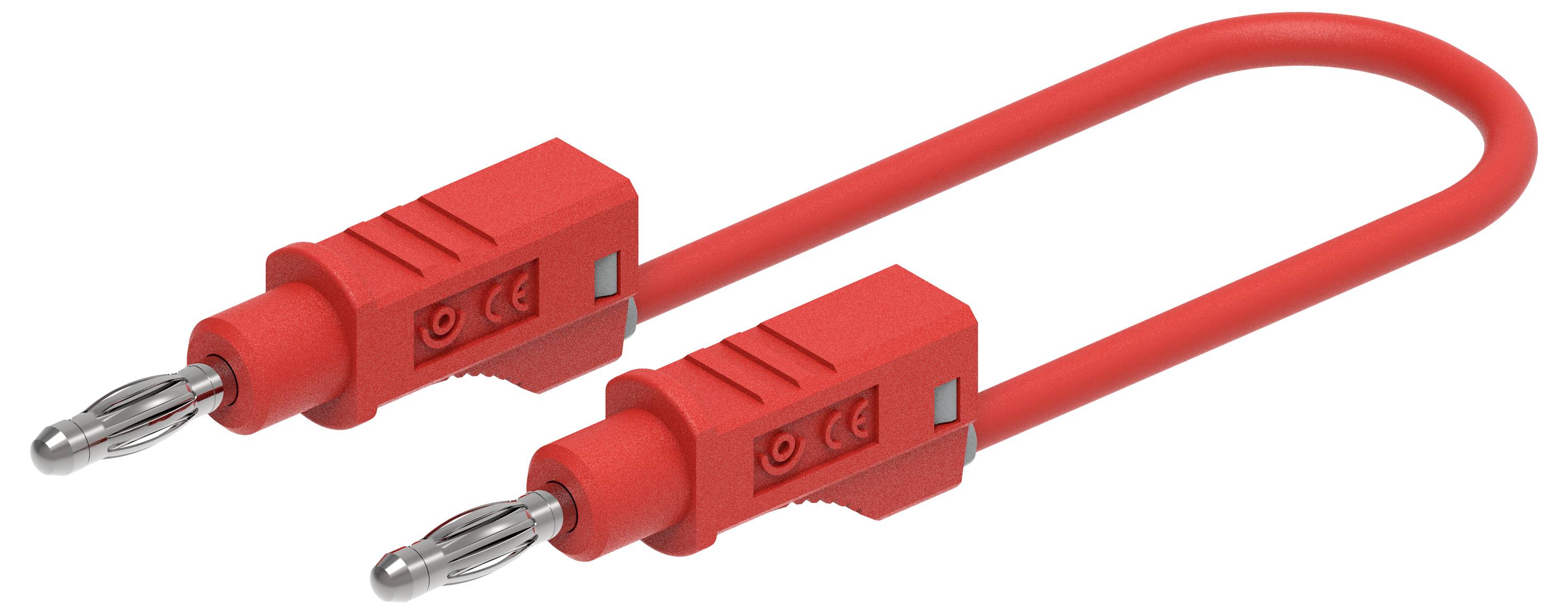 Electro PJP 2112-CD1-50R Messleitung Steckanschluss 4mm 50cm Rot 1St.