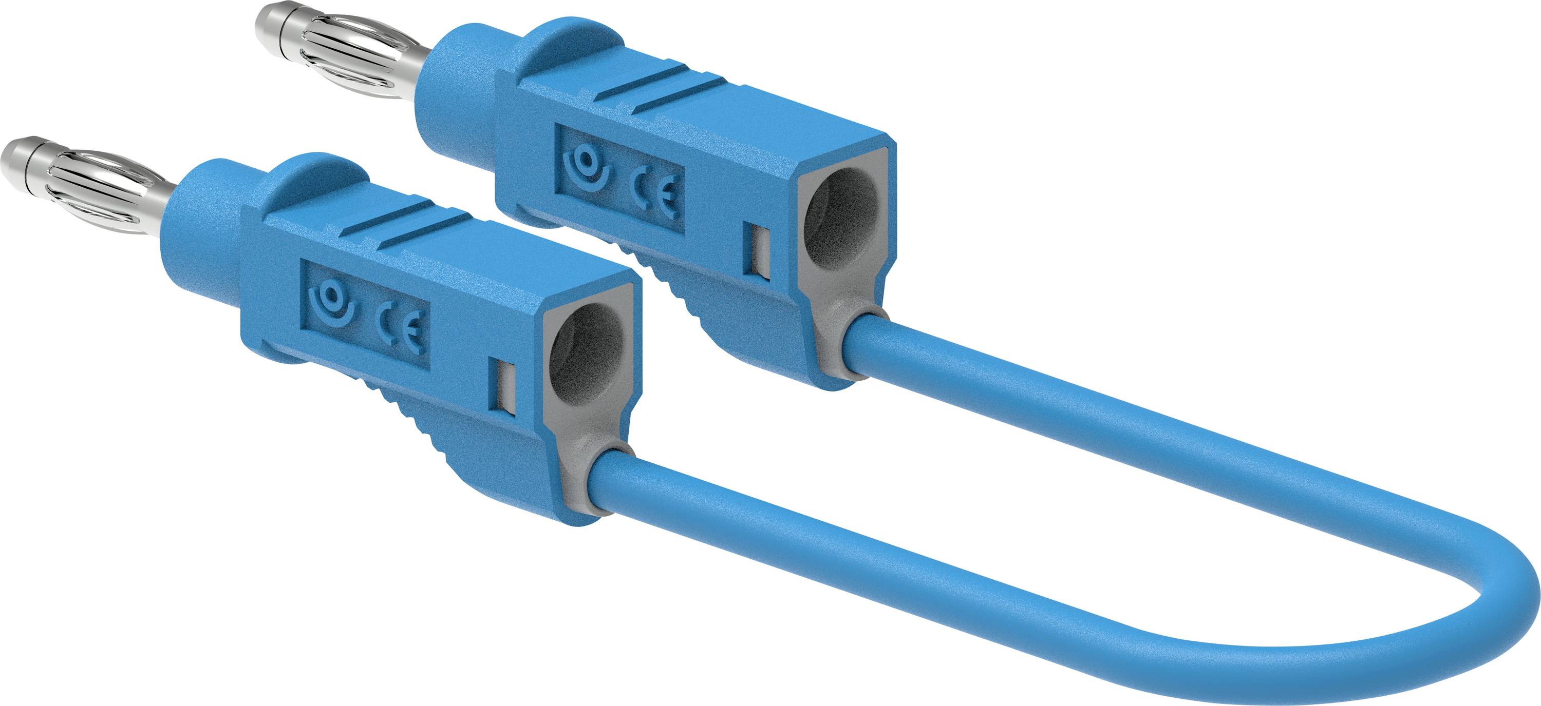 Electro PJP 2112-CD1-50BL Messleitung Steckanschluss 4mm 50cm Blau 1St.