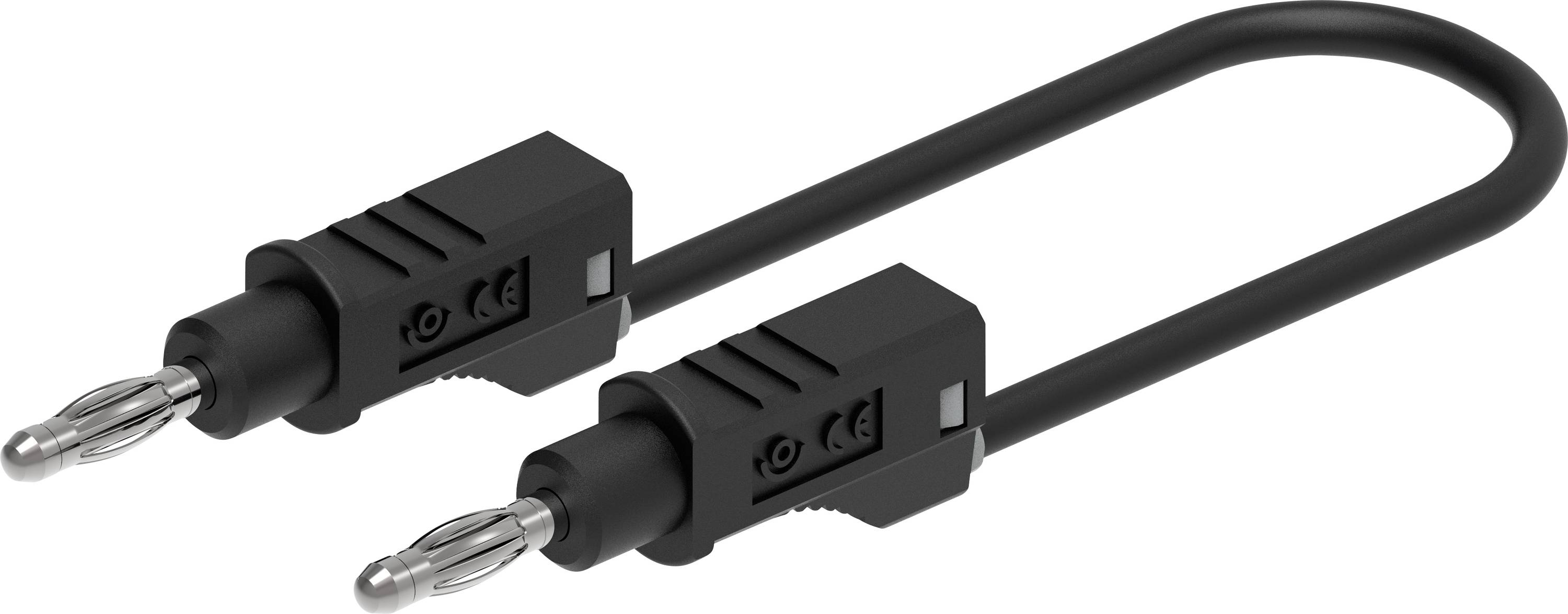 Electro PJP 2112-CD1-100N Messleitung Bananenstecker 4 mm 100 cm Schwarz 1 St.