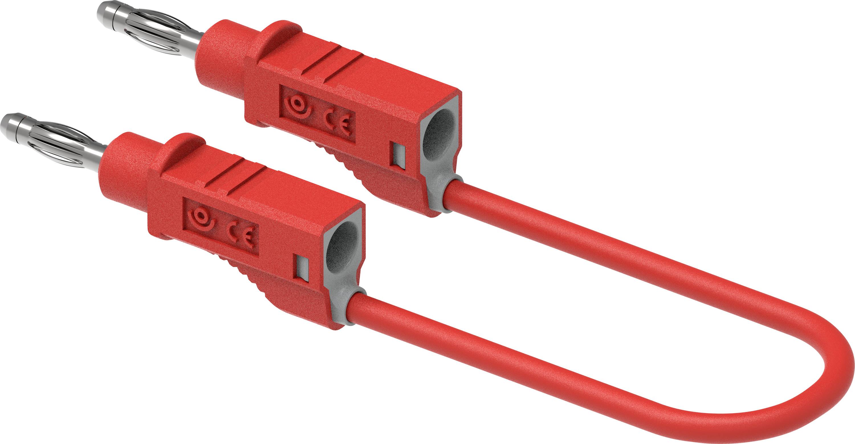 Electro PJP 2111-CD1-50R Messleitung Bananenstecker 4 mm 50 cm Rot 1 St.