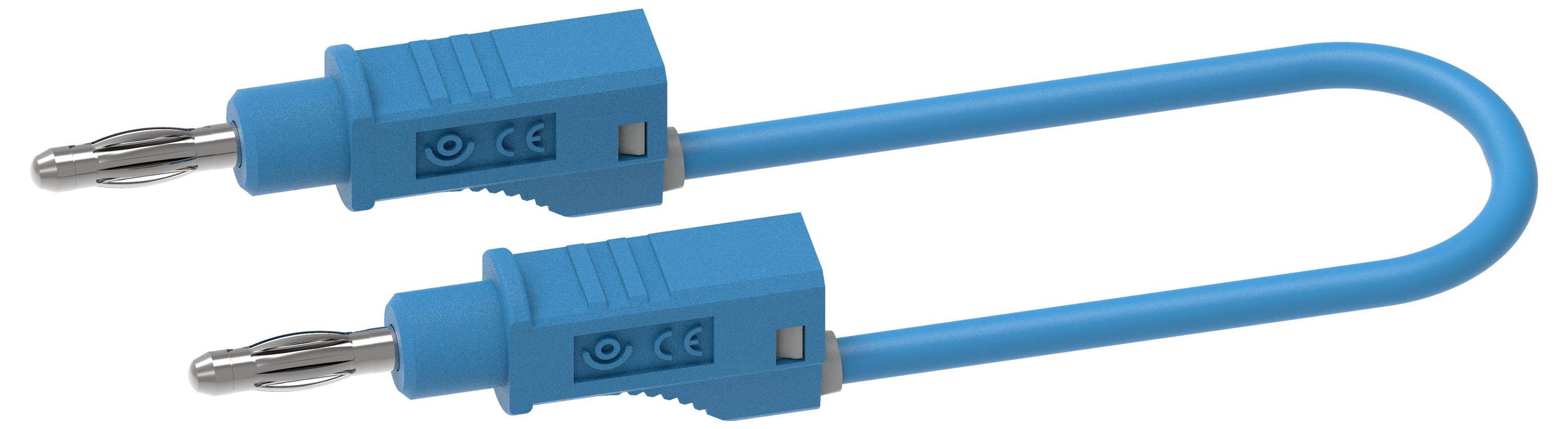 Electro PJP 2111-CD1-50BL Messleitung Bananenstecker 4mm 50cm Blau 1St.