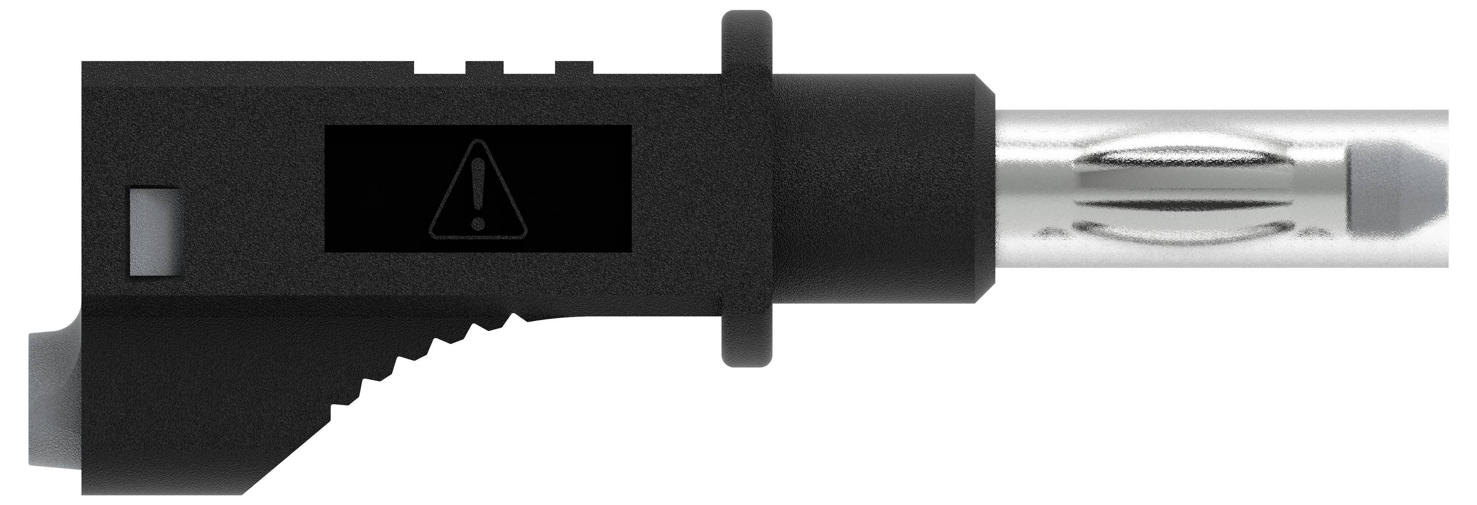 Electro PJP 2210/600V-CD1-50N Messleitung Bananenstecker 4mm 50cm Schwarz 1St.