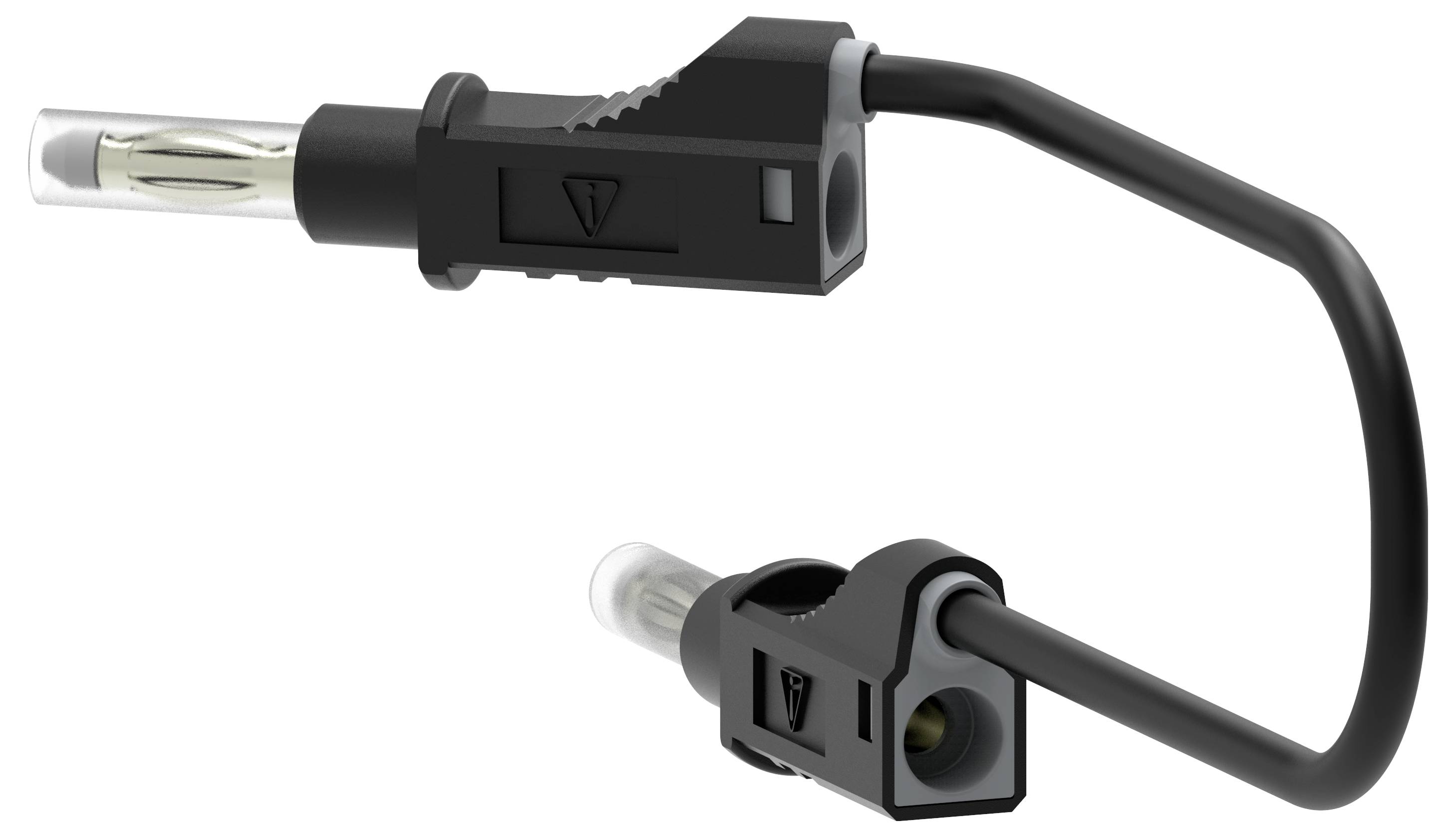 Electro PJP 2210/600V-CD1-50N Messleitung Bananenstecker 4 mm 50 cm Schwarz 1 St.
