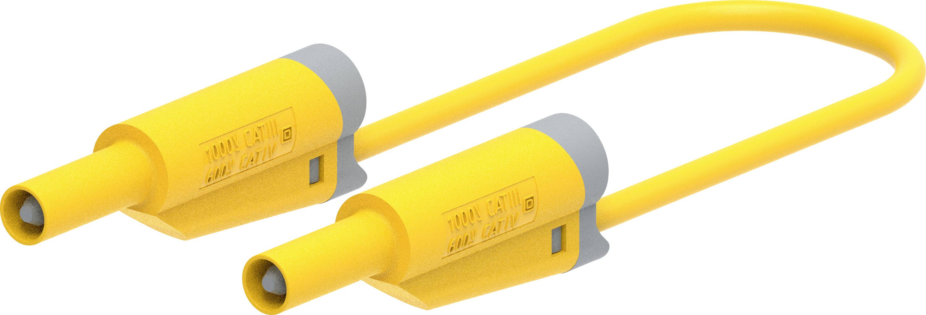 Electro PJP 2711-IEC-CD1-50J Messleitung Steckanschluss 4 mm, Bananenstecker 50cm Gelb 1St.