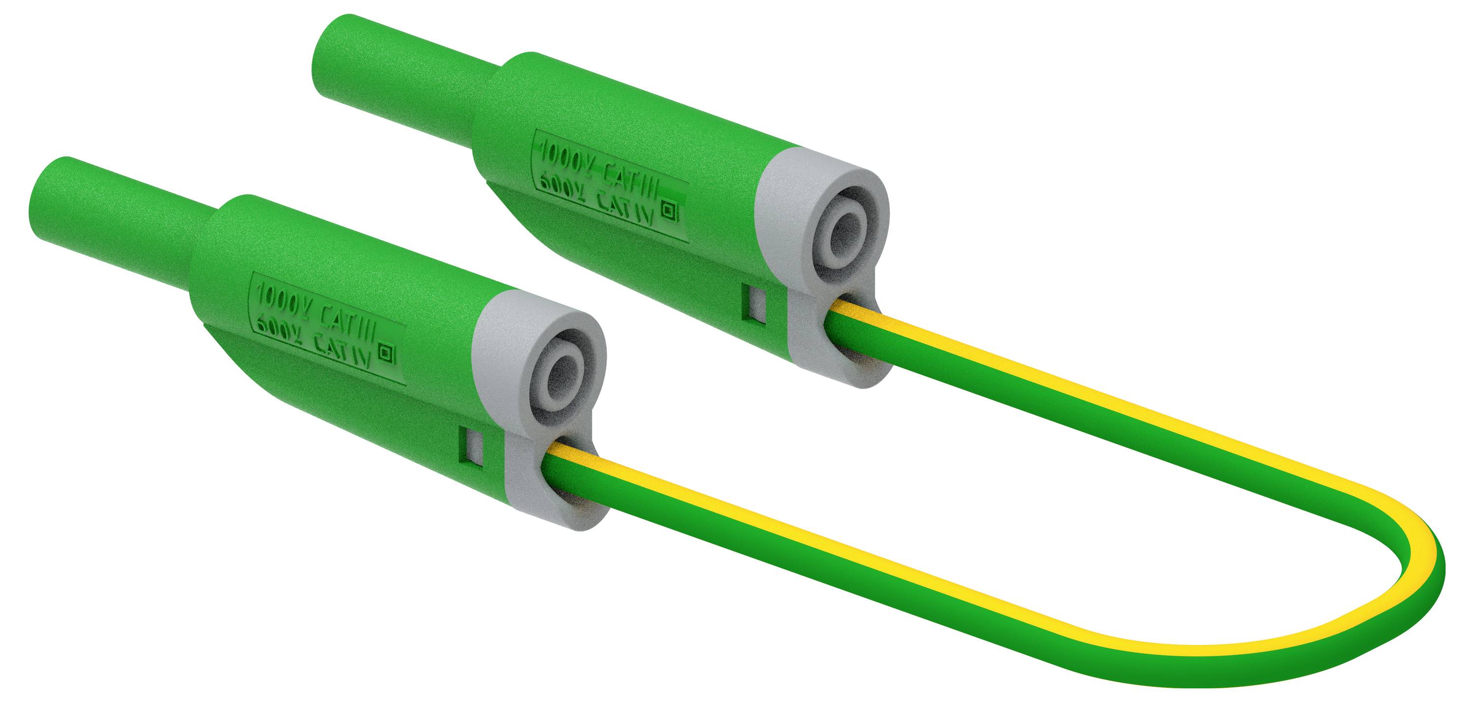 Electro PJP 2711-IEC-CD1-50V Messleitung Steckanschluss 4 mm, Bananenstecker 50cm Grün 1St.