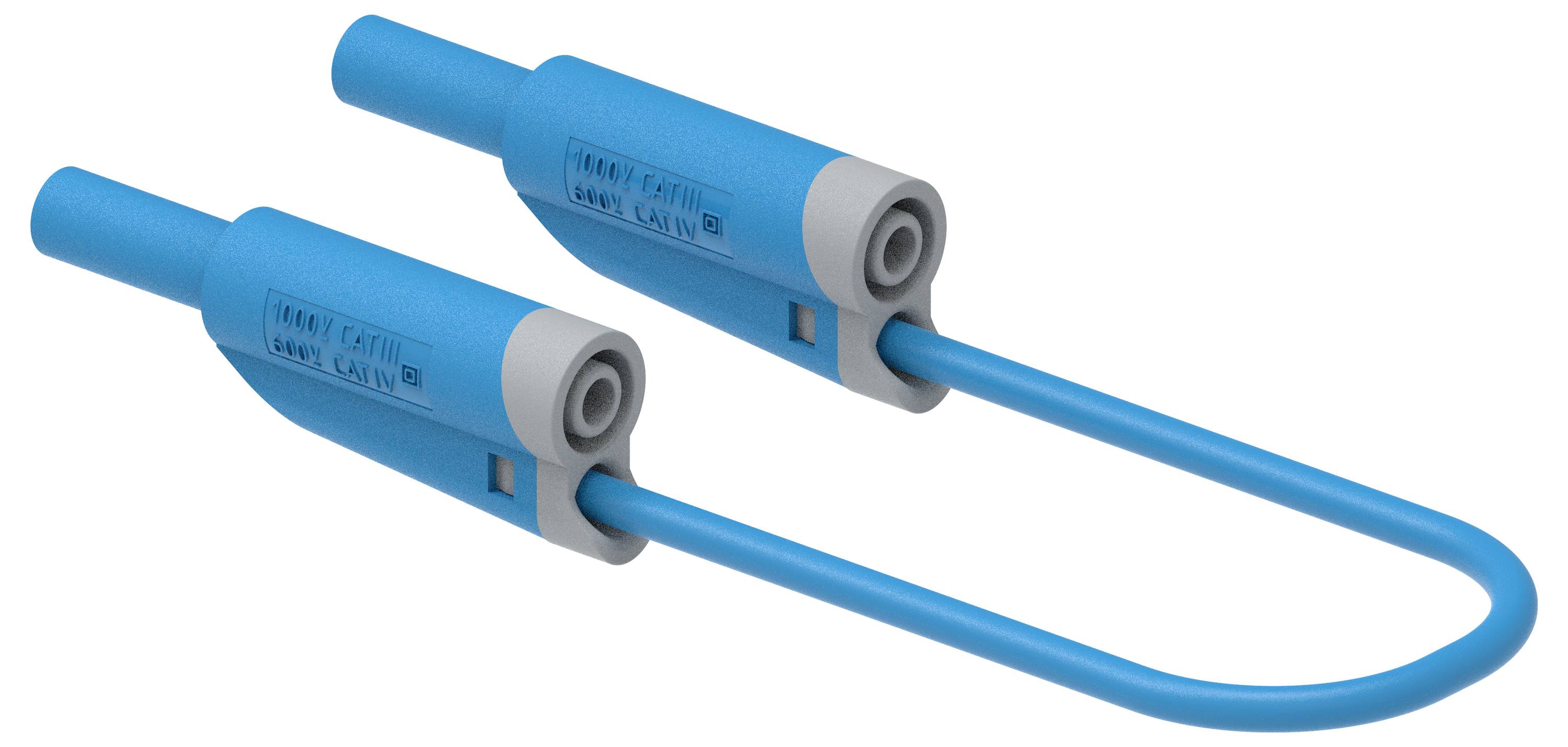 Electro PJP 2714-IEC-CD1-100BL Messleitung Steckanschluss 4 mm, Bananenstecker 100cm Blau 1St.