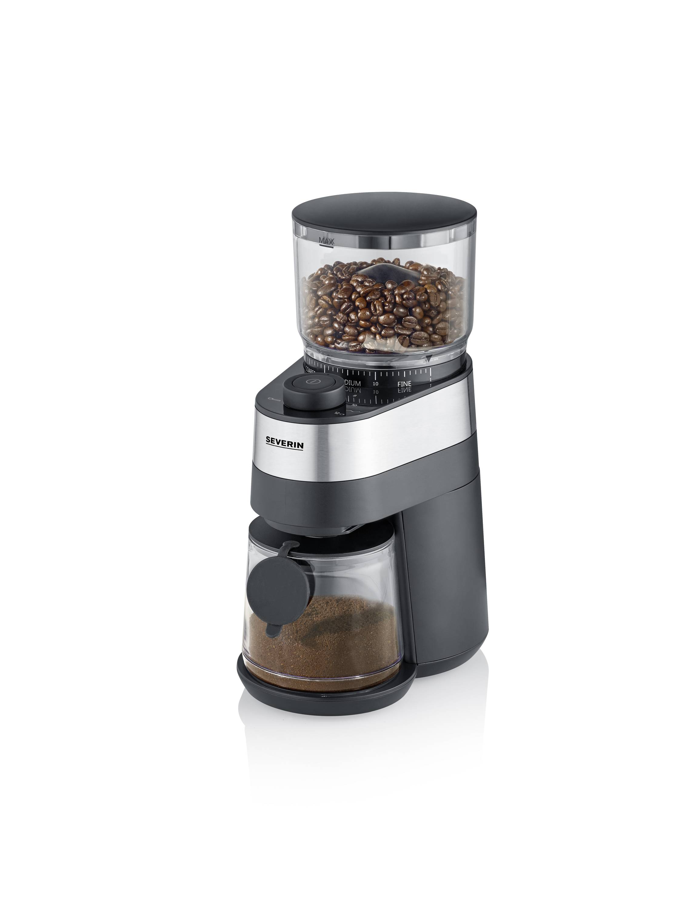 Severin KM 3880 Kaffeemühle Schwarz, Edelstahl