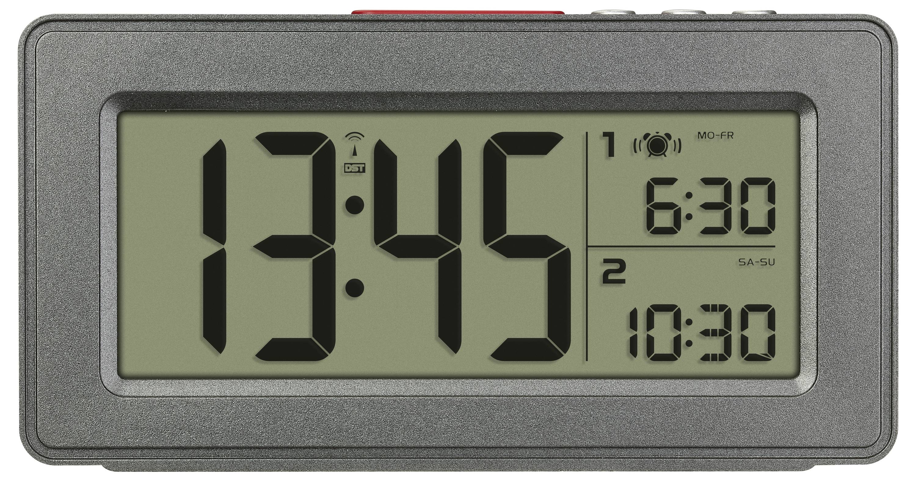 TFA Dostmann 60.2563.10 Funk Wecker Anthrazit Alarmzeiten 2
