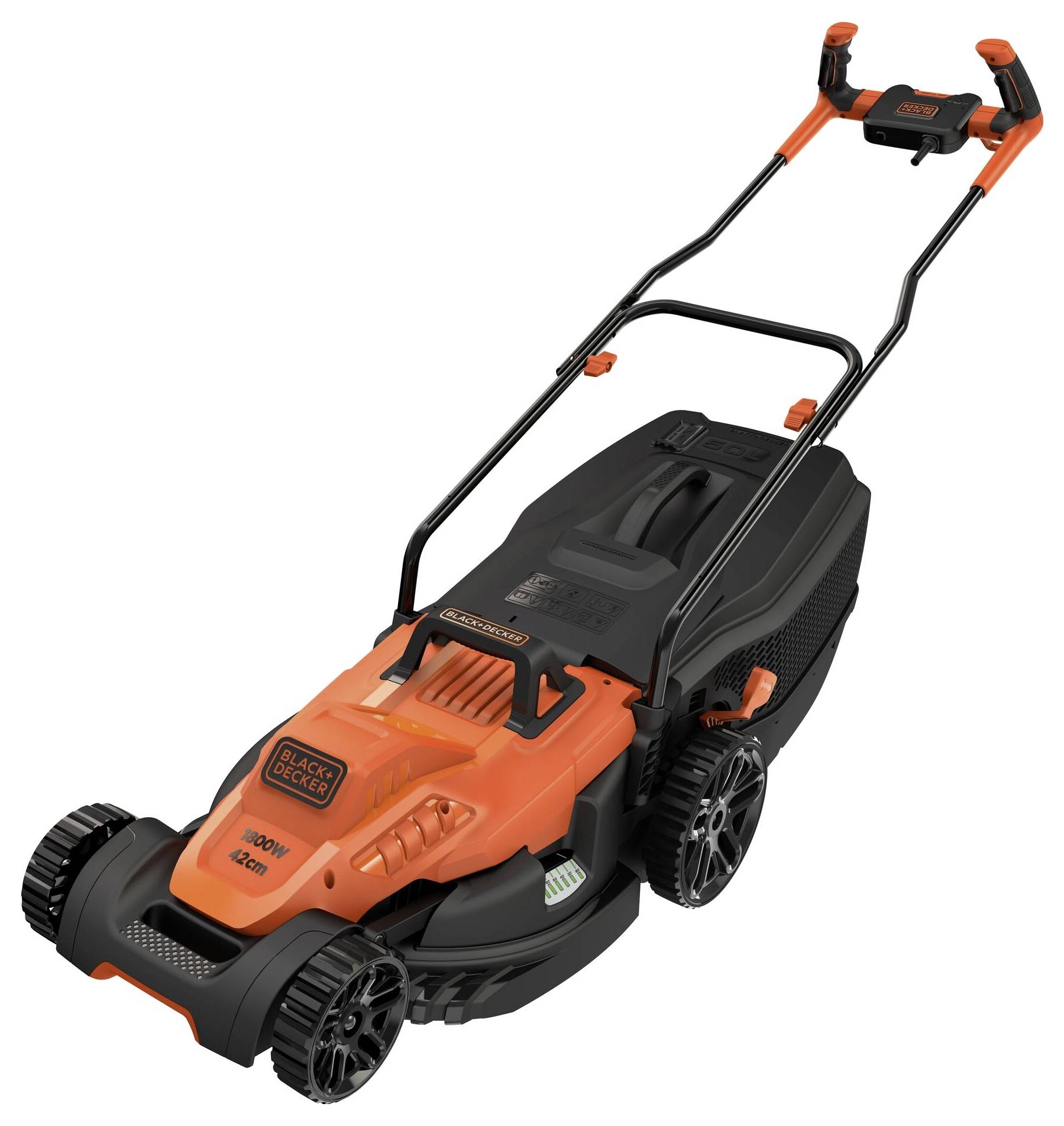 Black & Decker Elektro Rasenmäher mit Schnitthöhenverstellung 1600W Schnittbreite (max.) 38cm