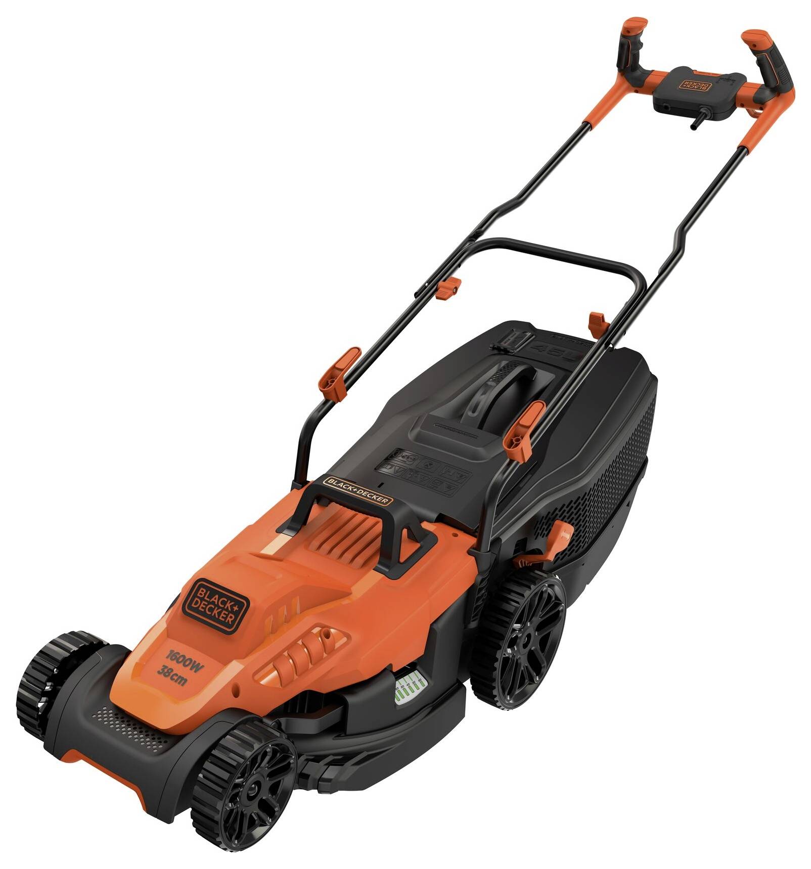 Black & Decker Elektro Rasenmäher mit Schnitthöhenverstellung 1600W Schnittbreite (max.) 38cm