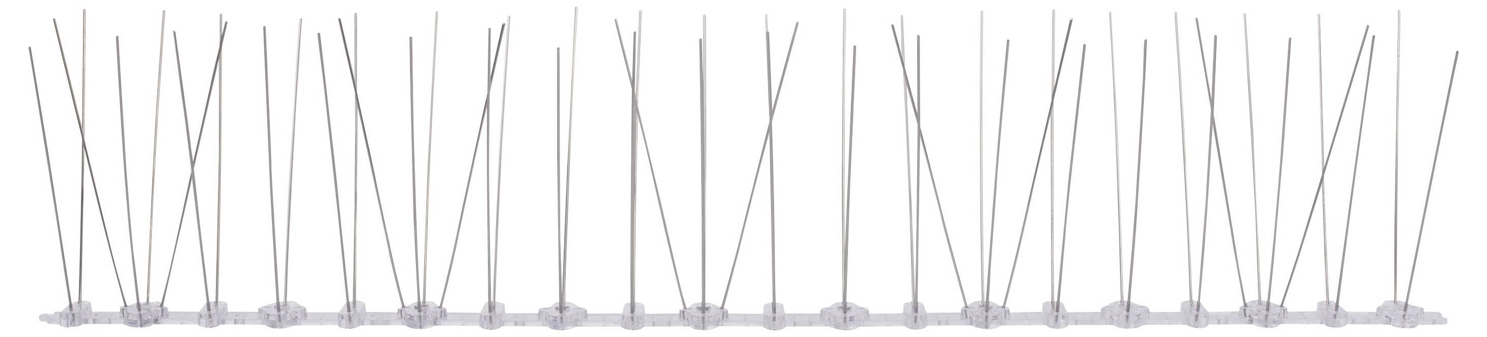 Metallspikes auf einer Leiste zur Verhinderung von Vogellandung.