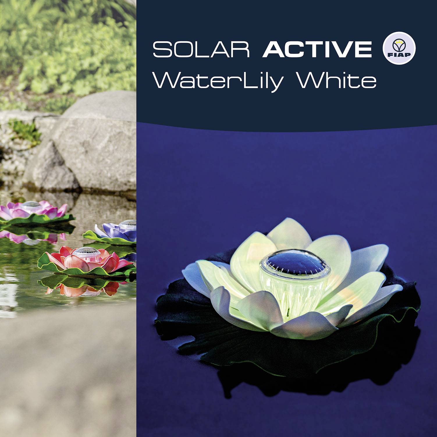 FIAP 3206 SOLAR ACTIVE WaterLily White Solar-Dekoleuchte LED LED fest eingebaut Weiß