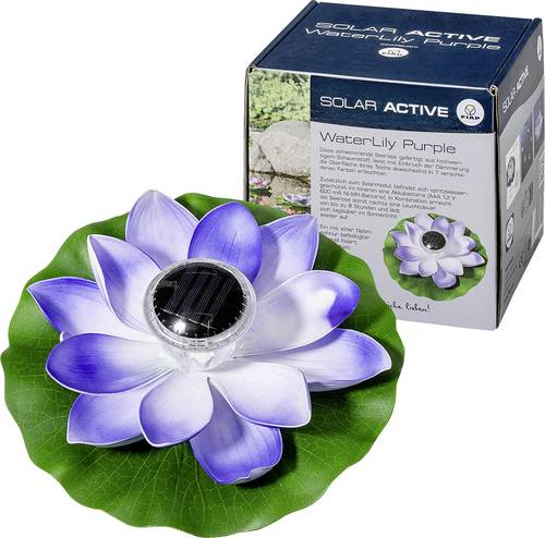 FIAP 3206-2 SOLAR ACTIVE WaterLily Purple Solar-Dekoleuchte LED LED fest eingebaut Purple