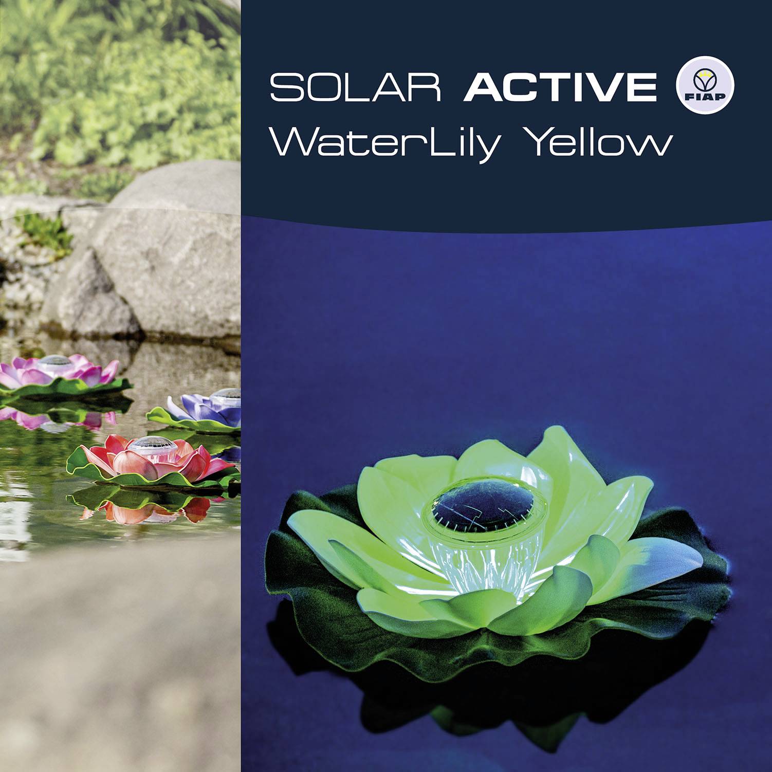 FIAP 3206-3 SOLAR ACTIVE WaterLily Yellow Solar-Dekoleuchte LED LED fest eingebaut Gelb