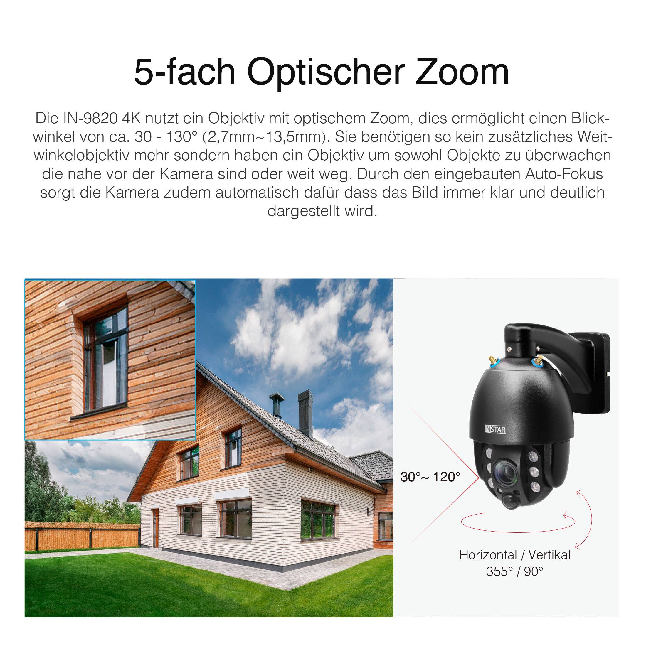 INSTAR INSTAR IN-9820 4K schwarz 18003 IP Überwachungskamera