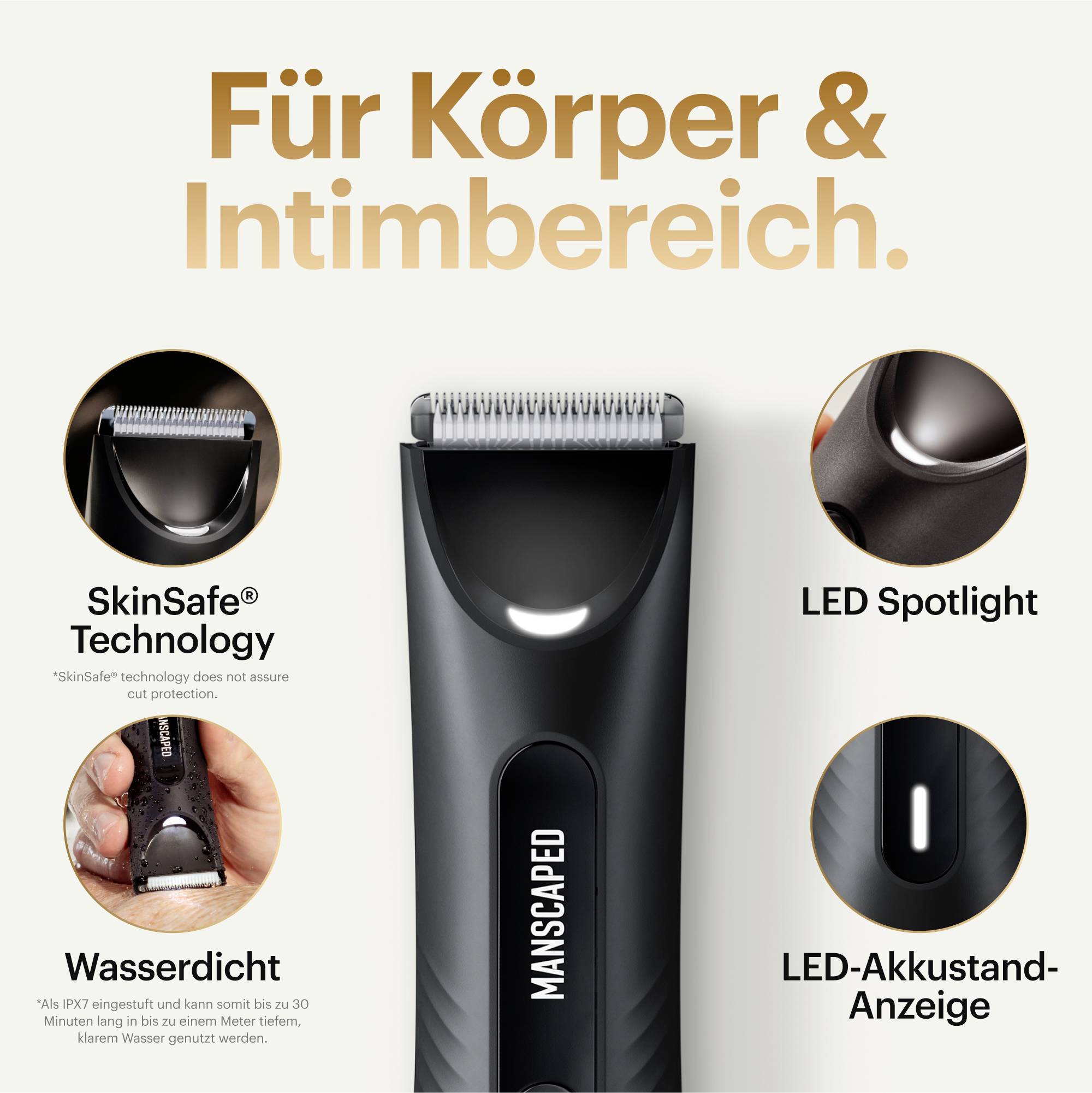 MANSCAPED The Lawn Mower 3.0 Plus Bartschneider, Haarschneider Schwarz