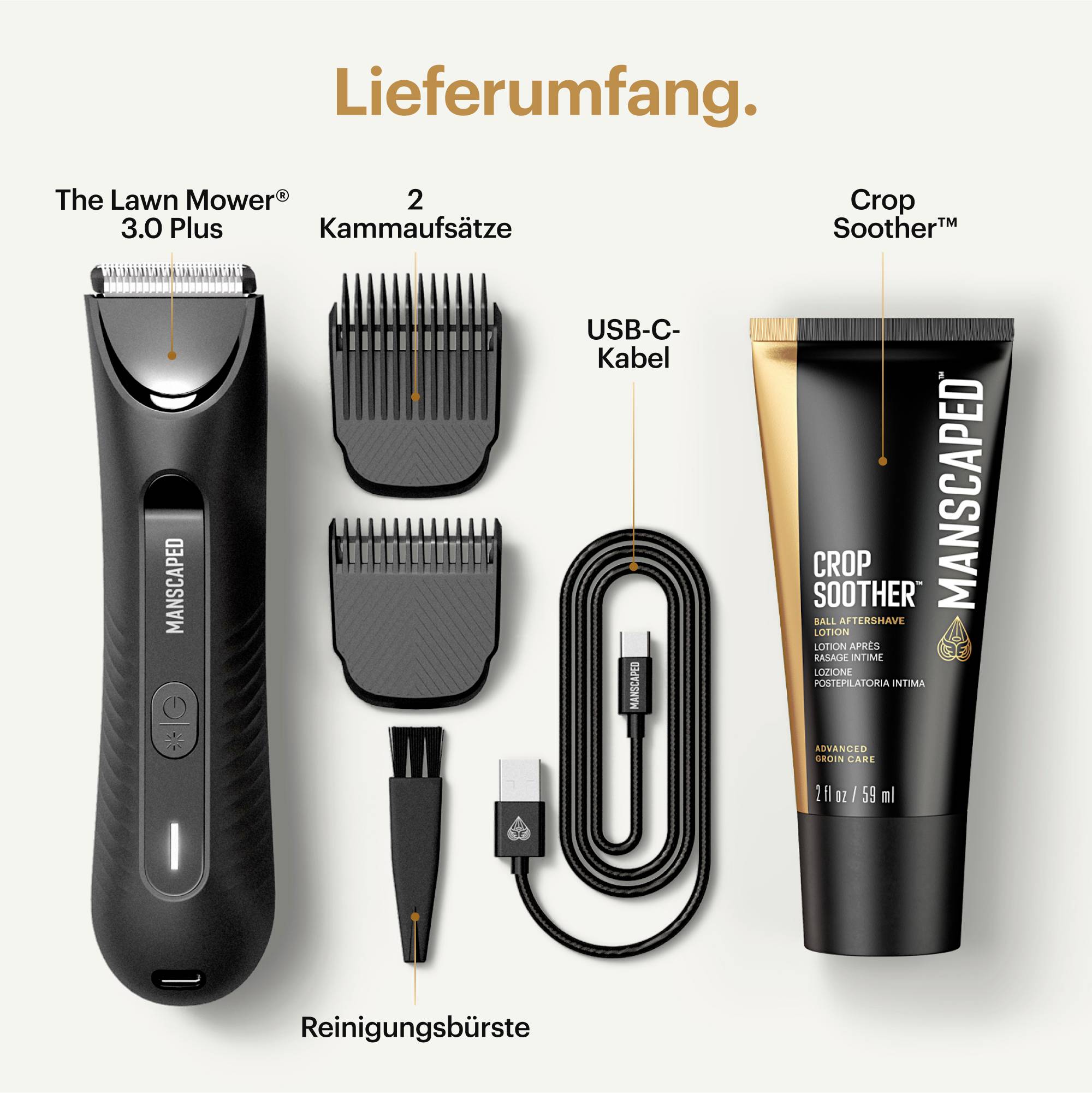 MANSCAPED The Lawn Mower 3.0 Plus Bartschneider, Haarschneider Schwarz